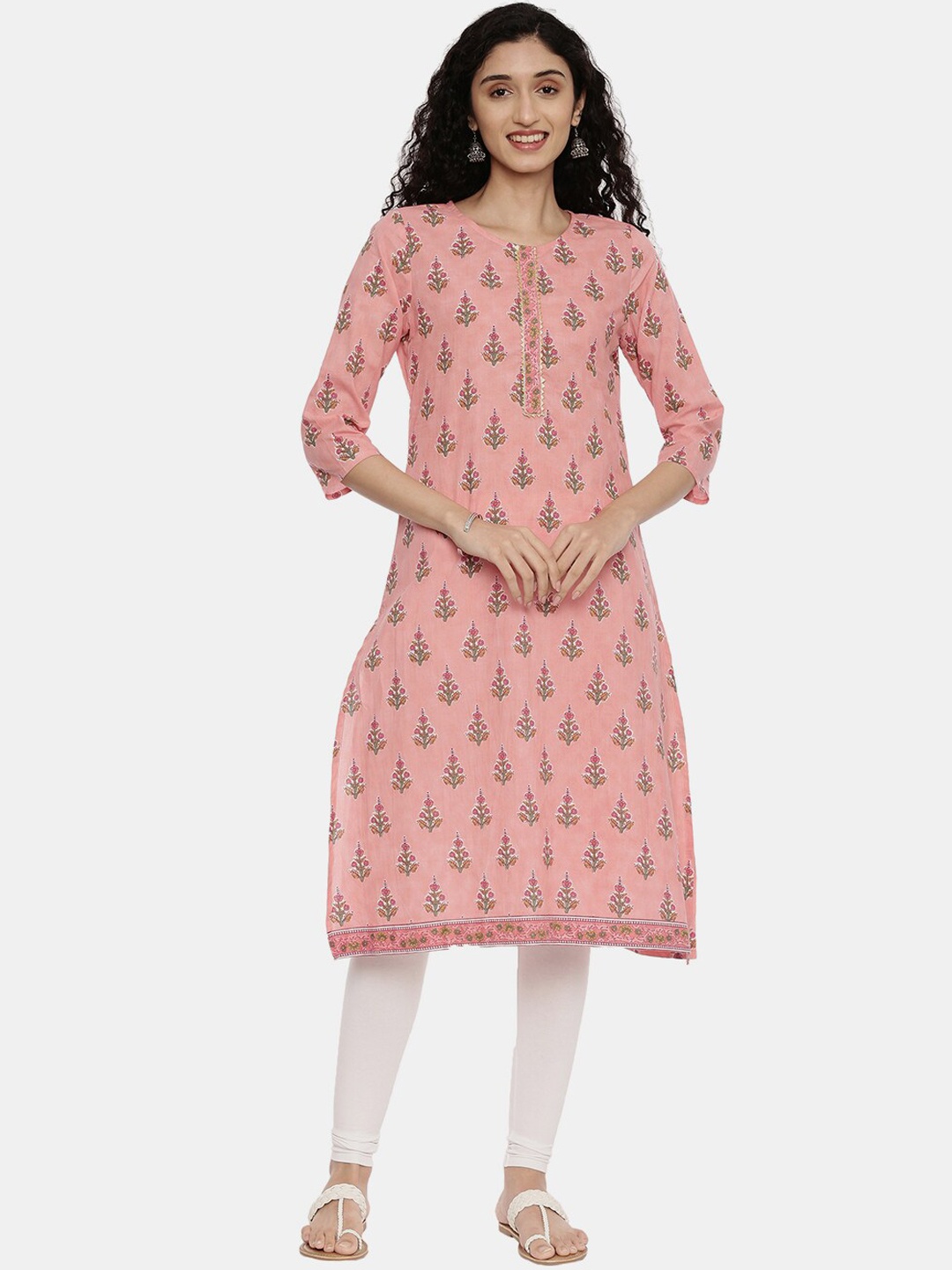 

R&B Women Pink Ethnic Motifs Printed Kurta