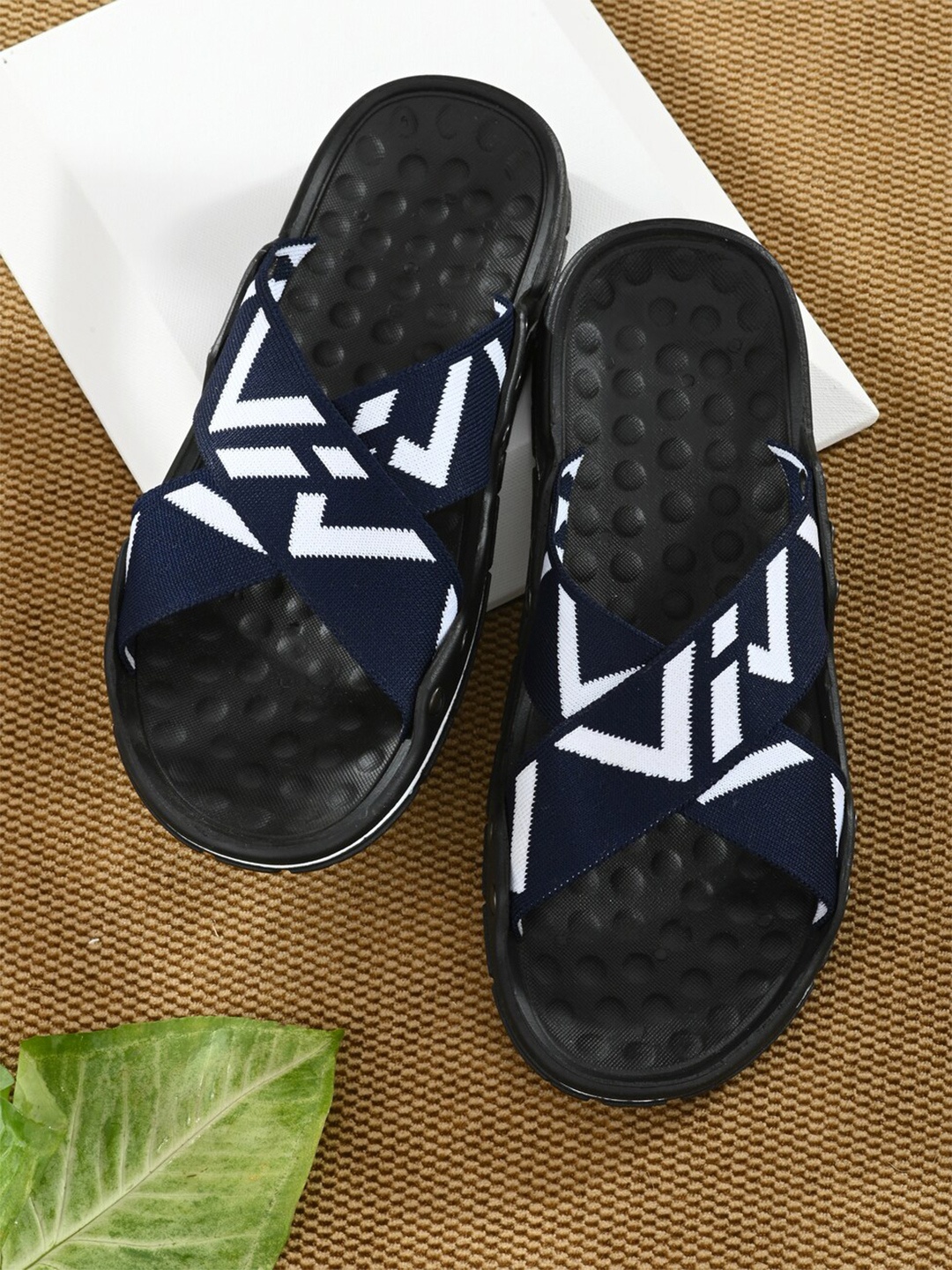 

VIV Men Blue & White Sliders