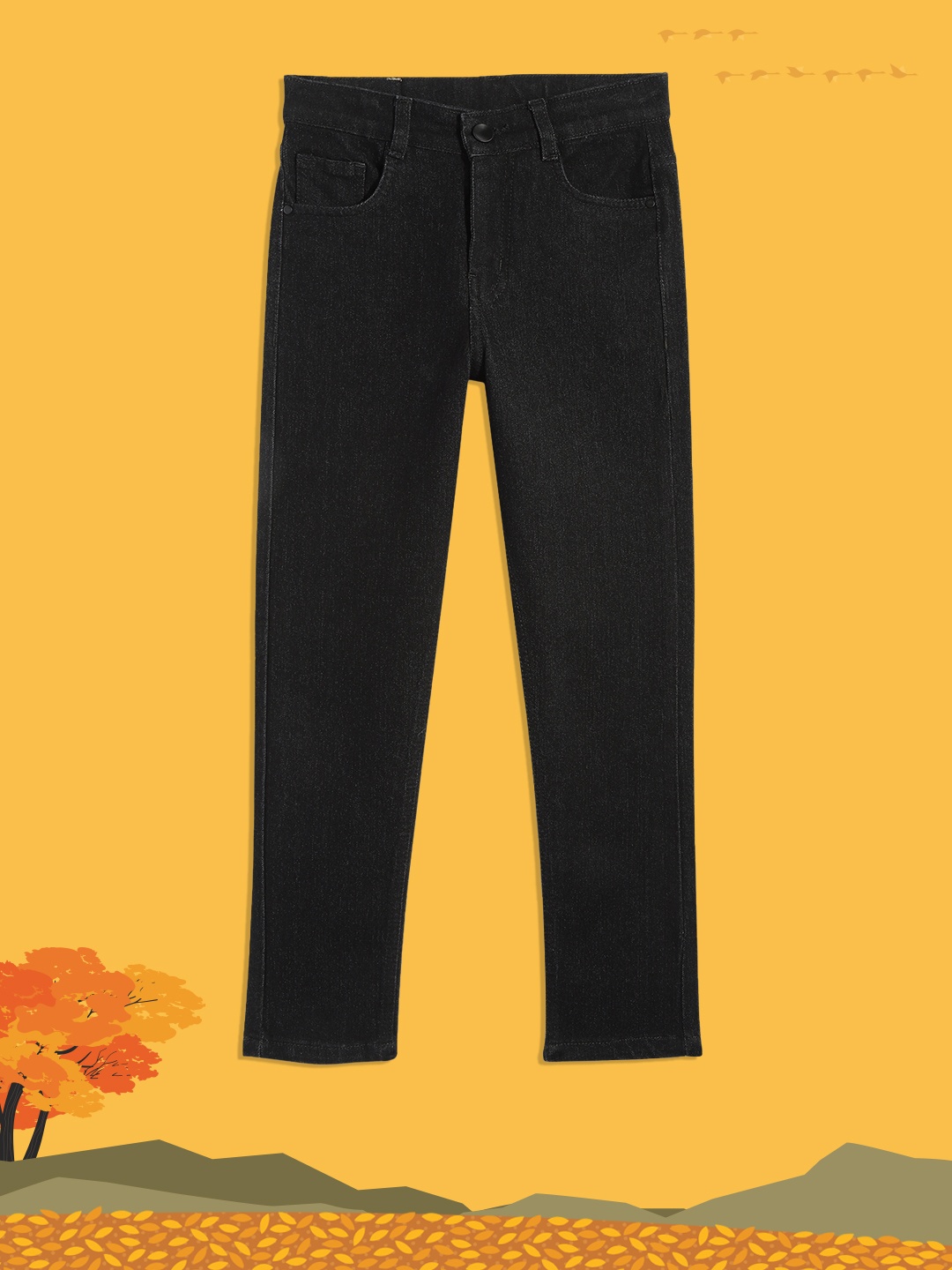 

Ruggers Junior Boys Black Slim Fit Stretchable Jeans