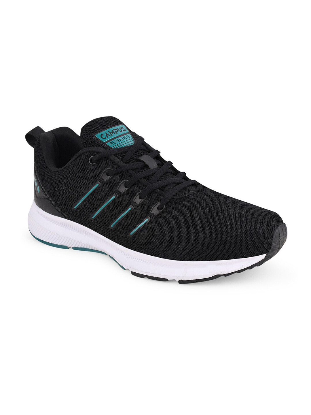 

Campus Men Black Mesh Running Shoes