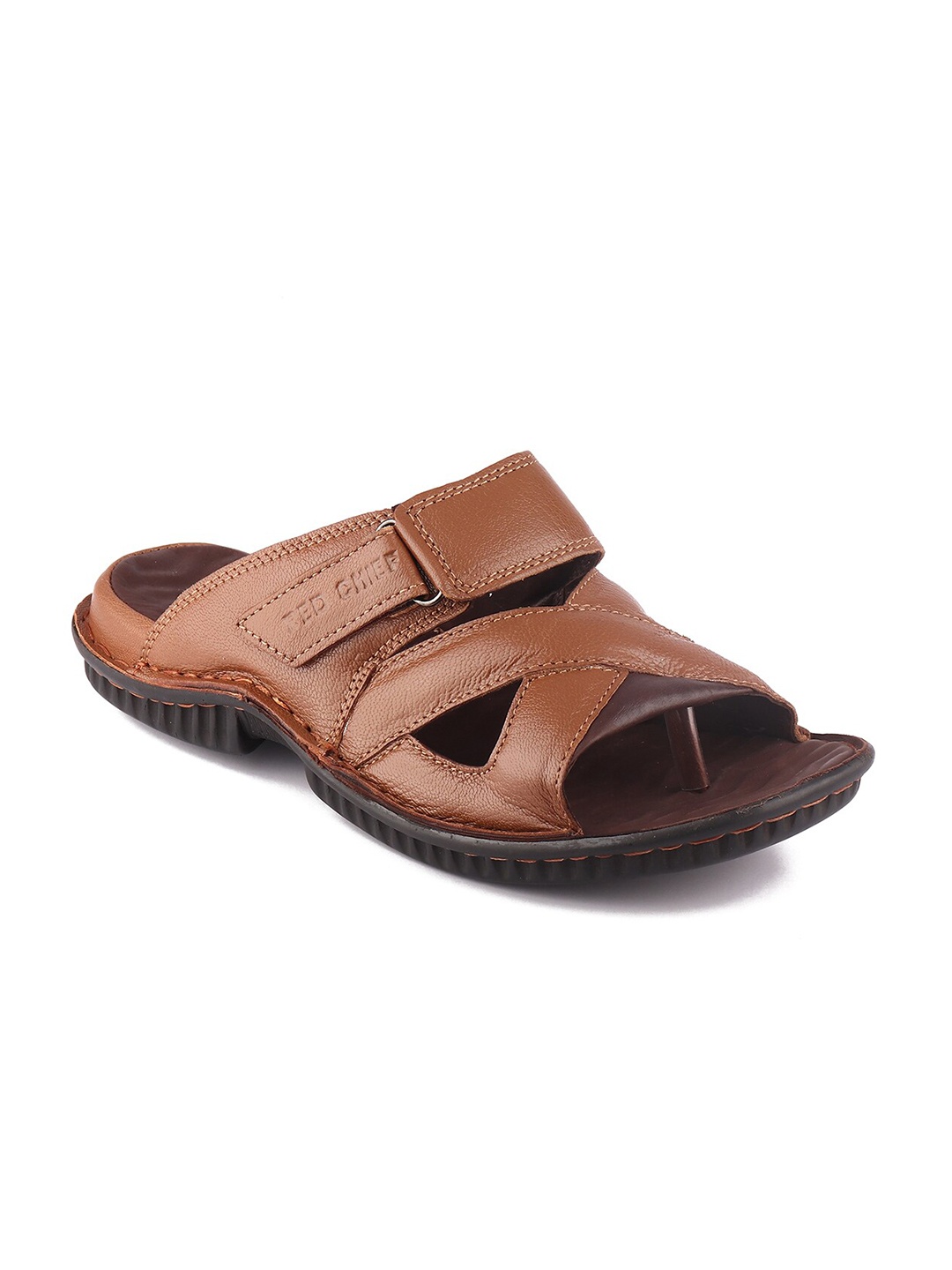 

Red Chief Men Tan Leather Comfort Sandals