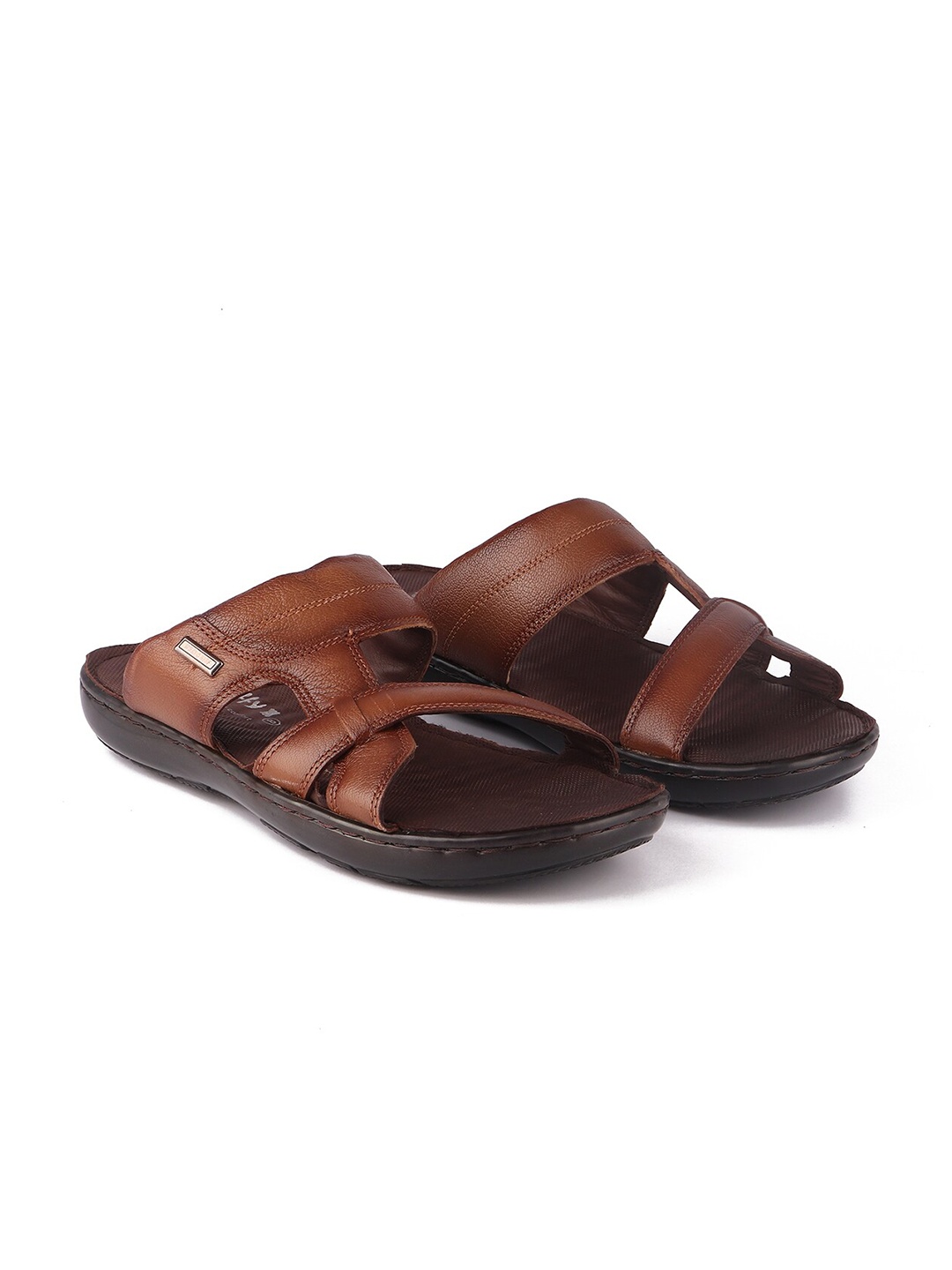 

Red Chief Men Tan Leather Comfort Sandals