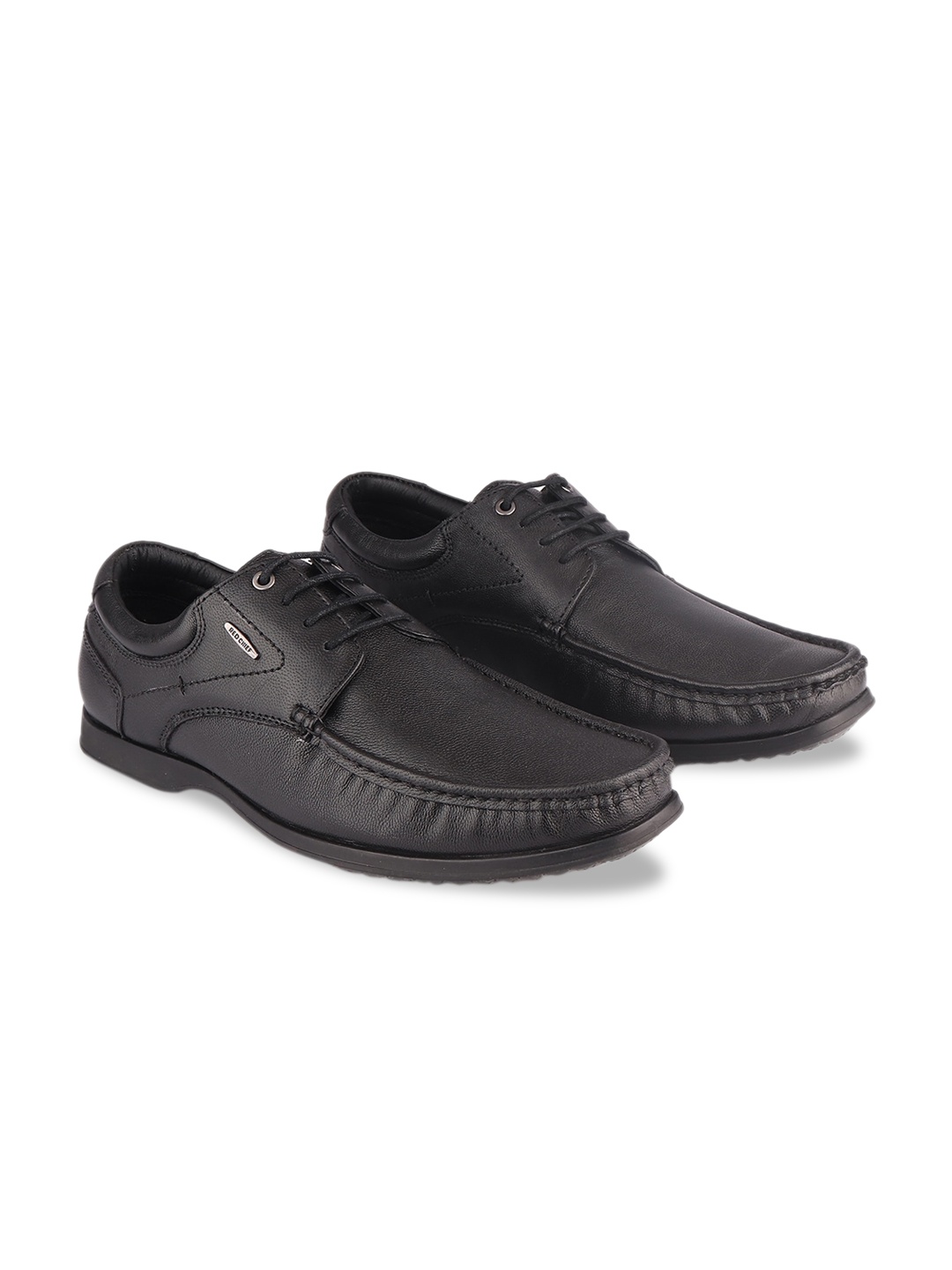 Red Chief Men Black Solid Formal Loafers