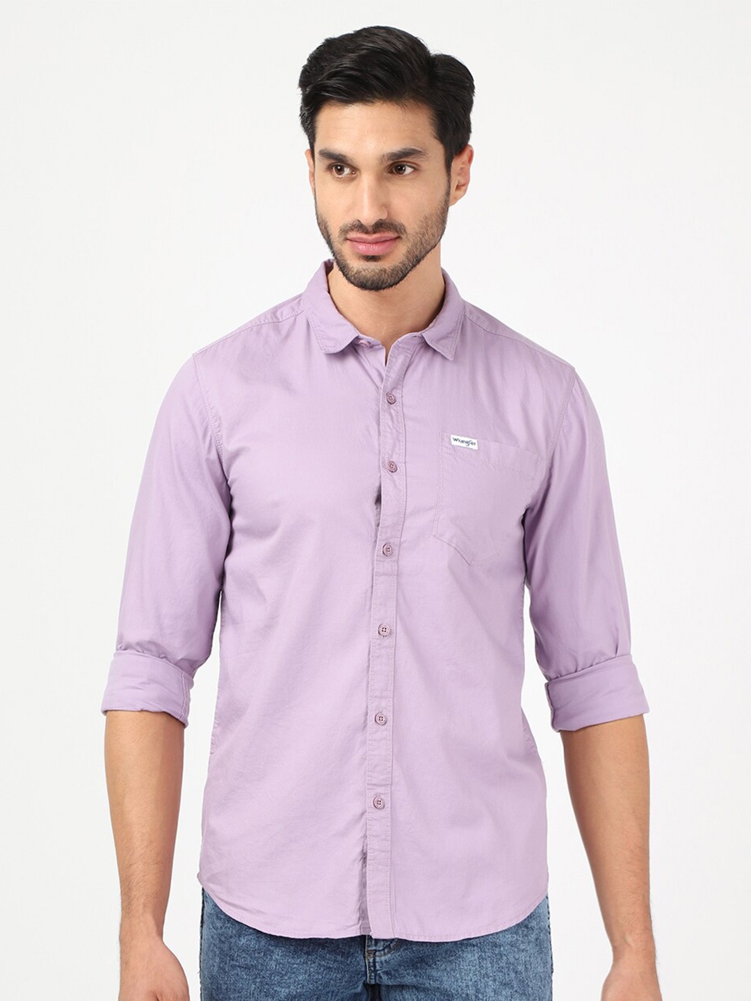 

Wrangler Men Purple Slim Fit Casual Shirt