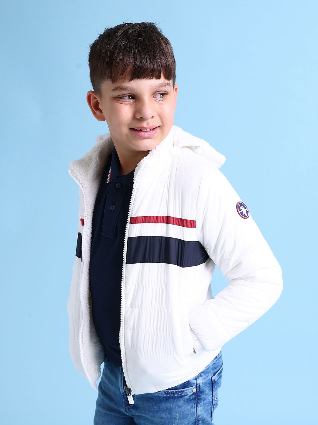 

U.S. Polo Assn. Kids Boys White Reversible Puffer Jacket