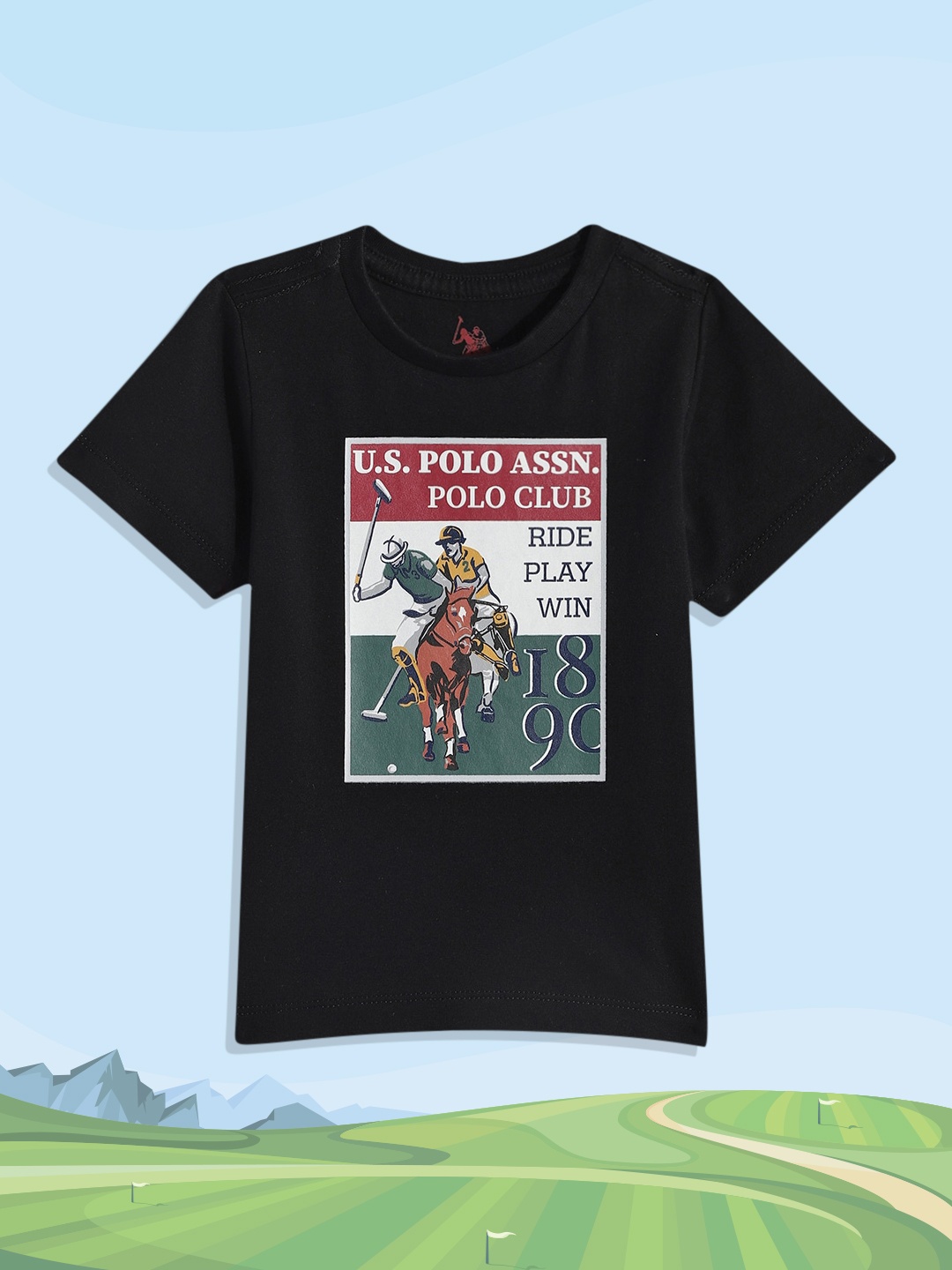 

U S Polo Assn Kids Boys Black T-shirt
