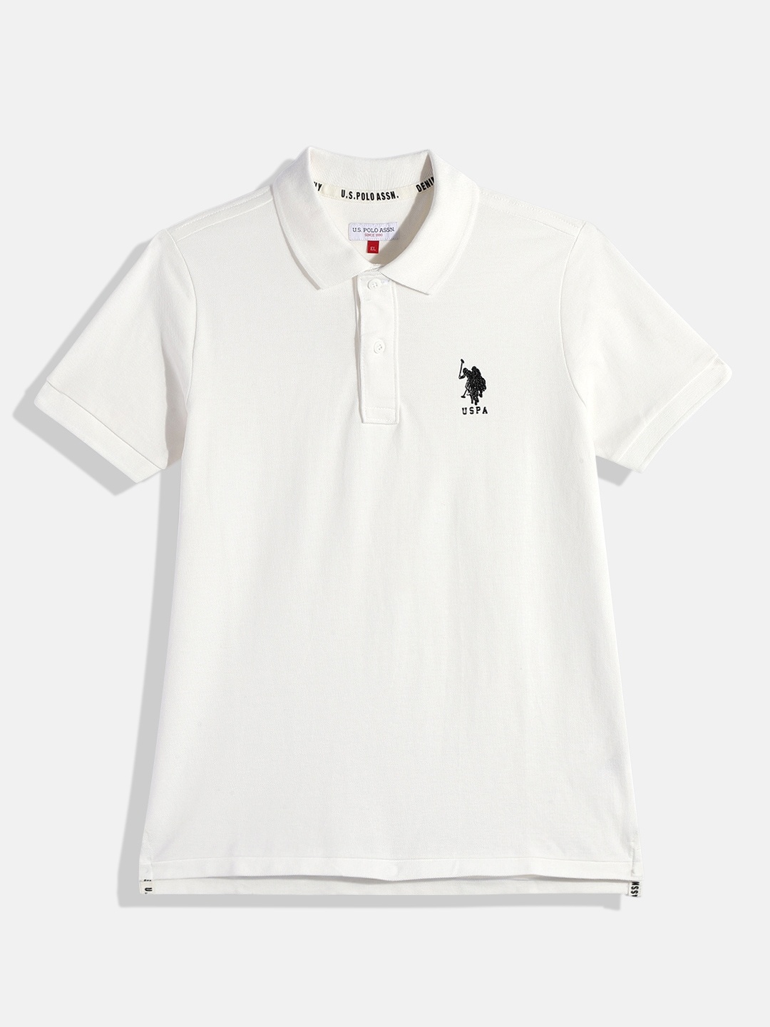 

U.S. Polo Assn. Kids Boys Pure Cotton Polo Collar T-shirt, White