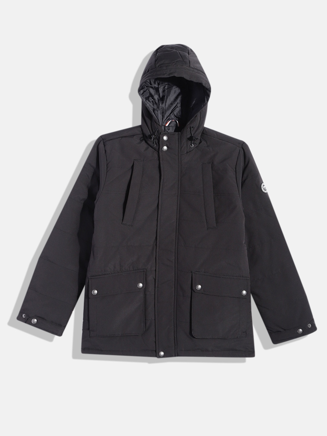 

U.S. Polo Assn. Kids Boys Black Solid Parka Jacket