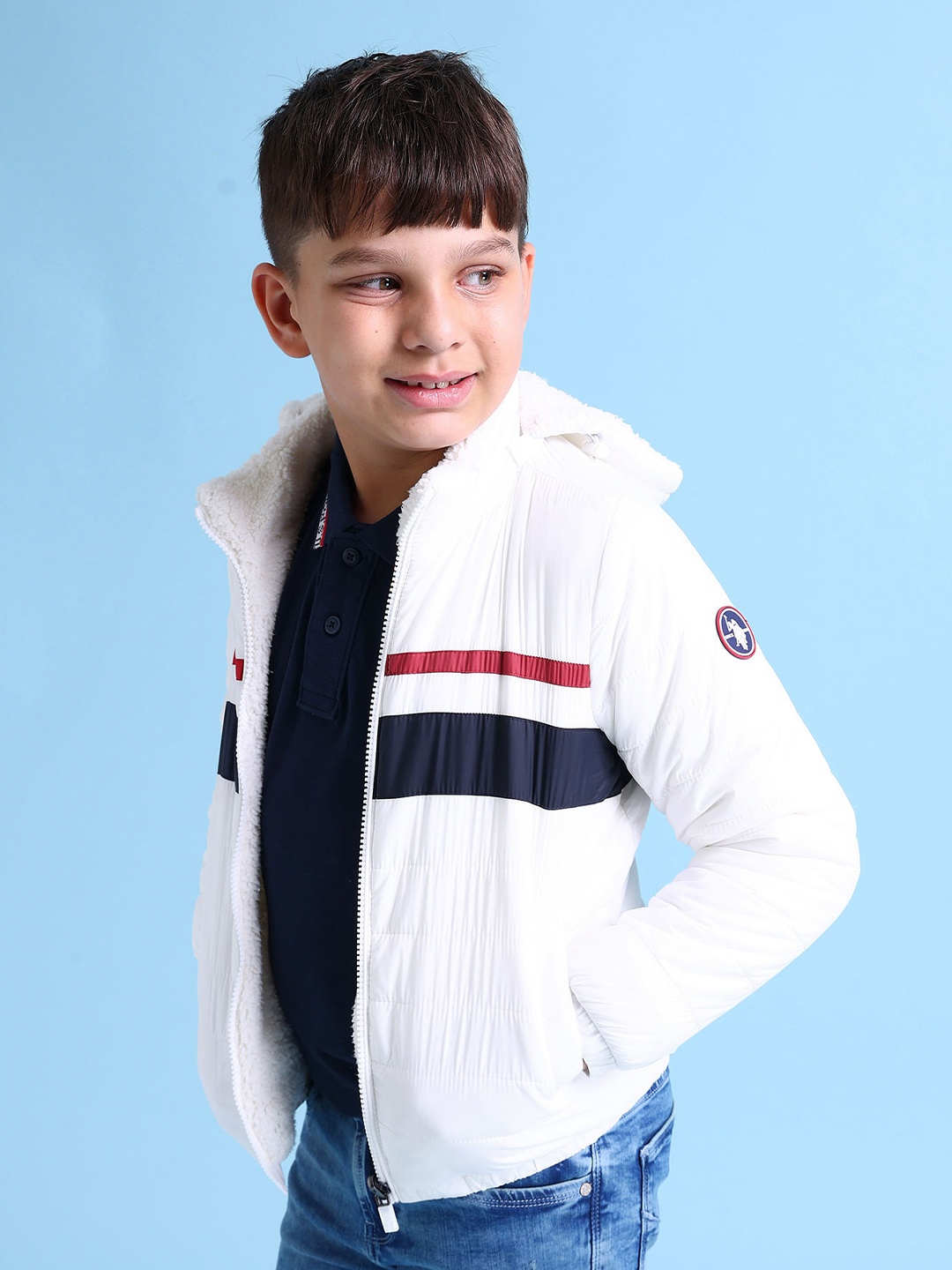 

U.S. Polo Assn. Kids Boys White Reversible Puffer Jacket