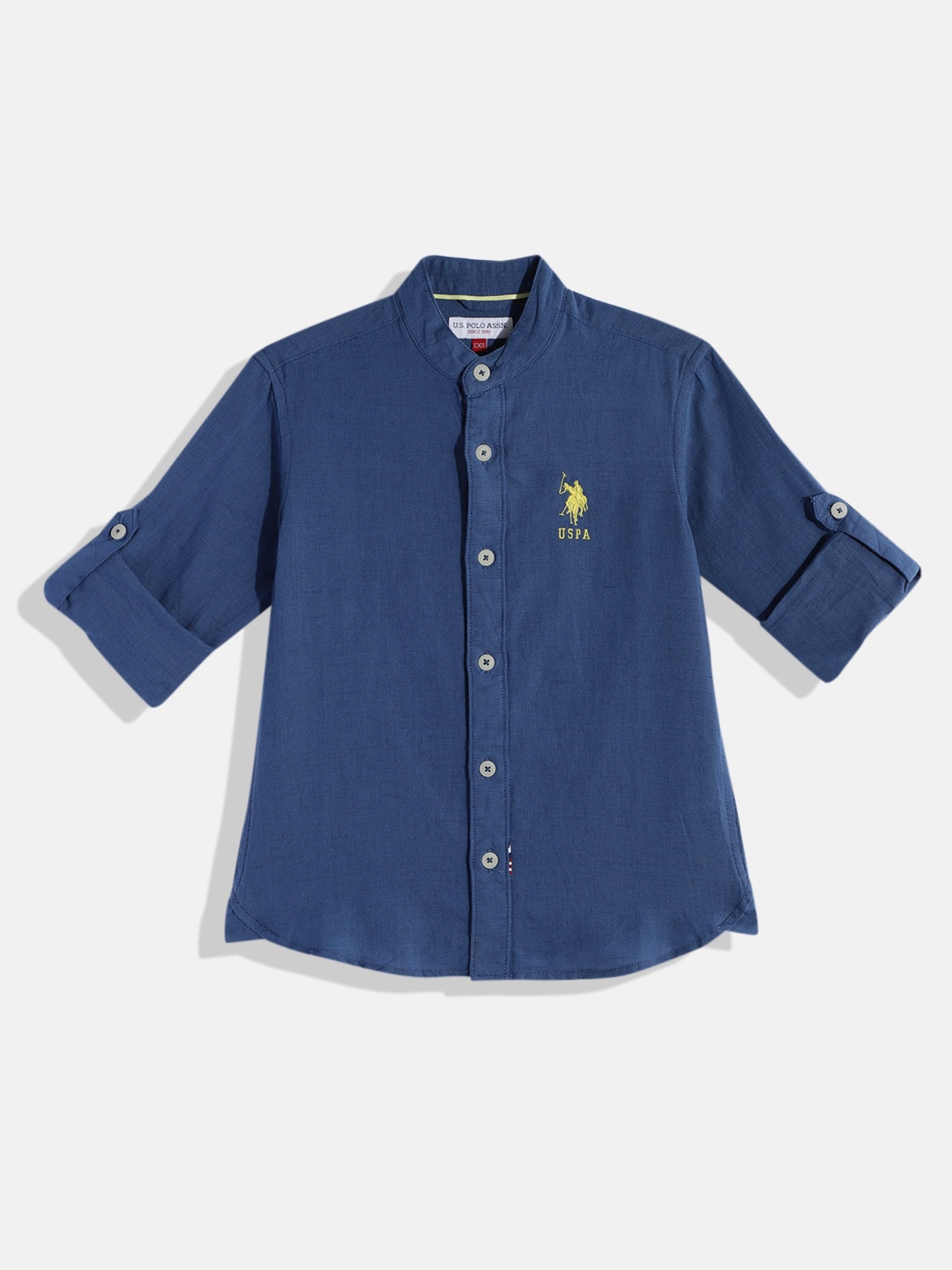 

U.S. Polo Assn. Kids Boys Blue Solid Casual Shirt