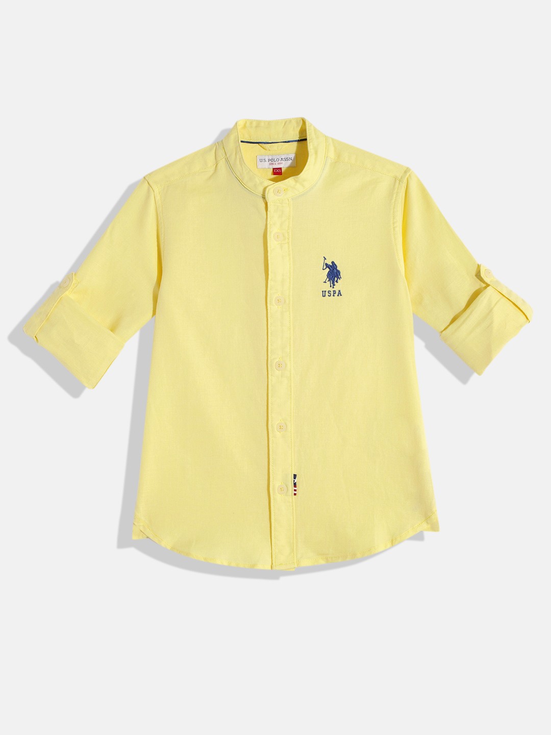 

U.S. Polo Assn. Kids Boys Yellow Solid Casual Shirt