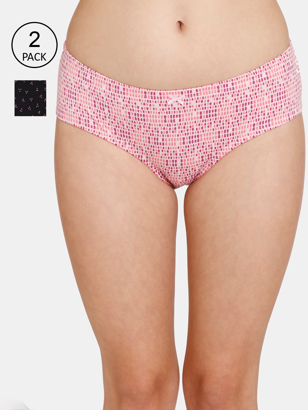 

Rosaline by Zivame Women Pack Of 2 Assorted Cotton Hipster Briefs
