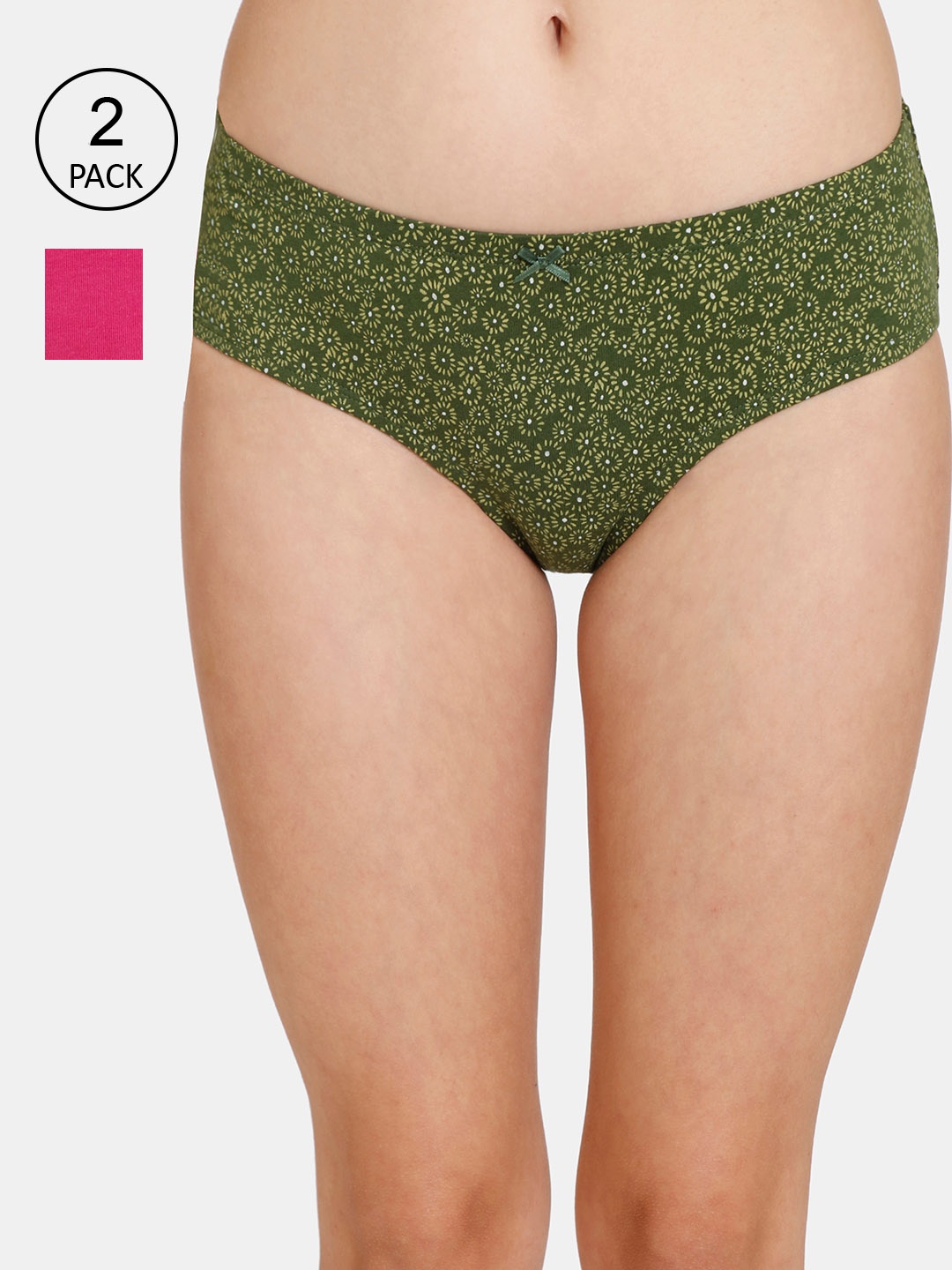 

Rosaline by Zivame Women Pack Of 2 Assorted Cotton Briefs