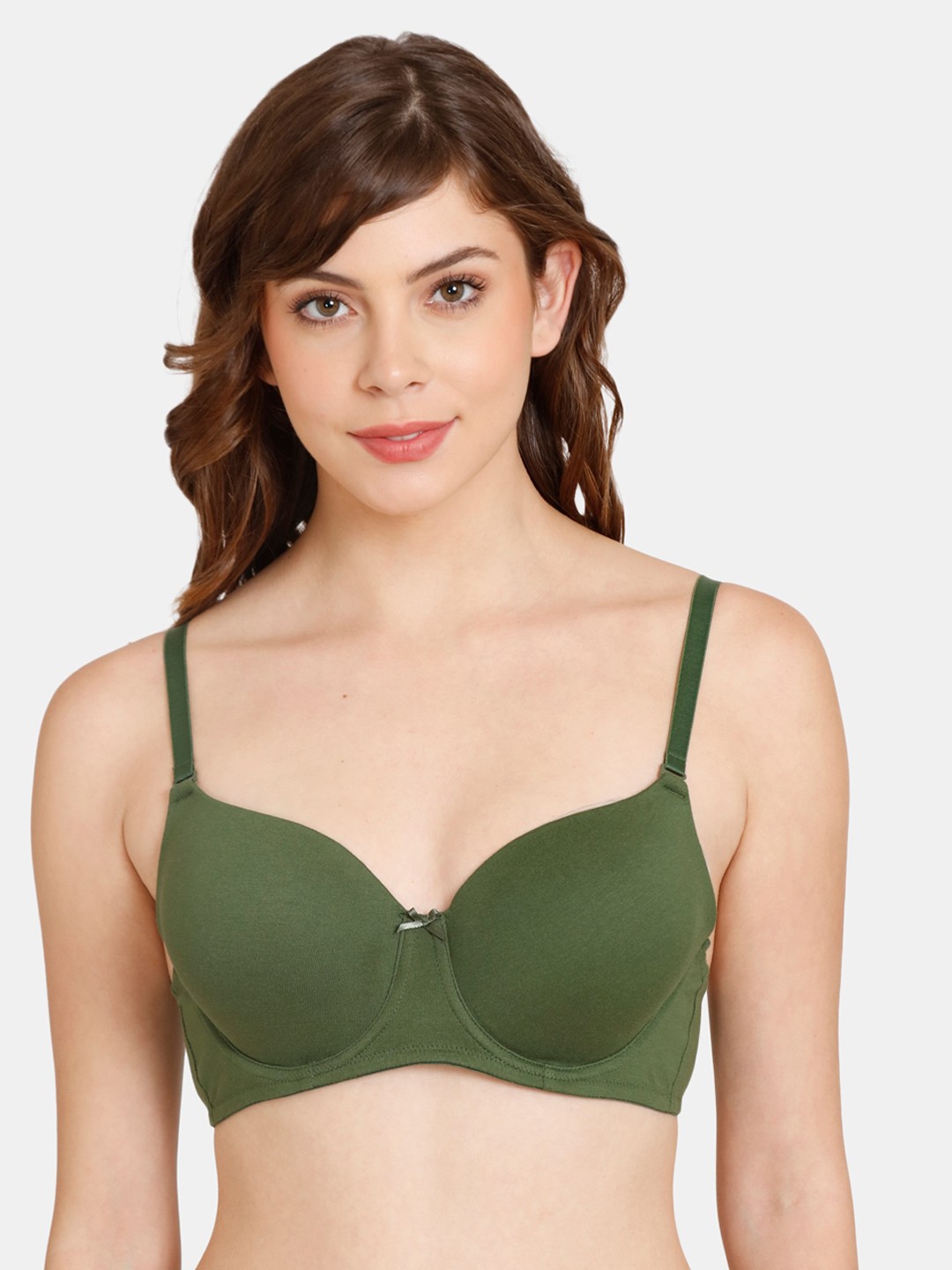 

Rosaline by Zivame Green Bralette Bra Underwired Lightly Padded