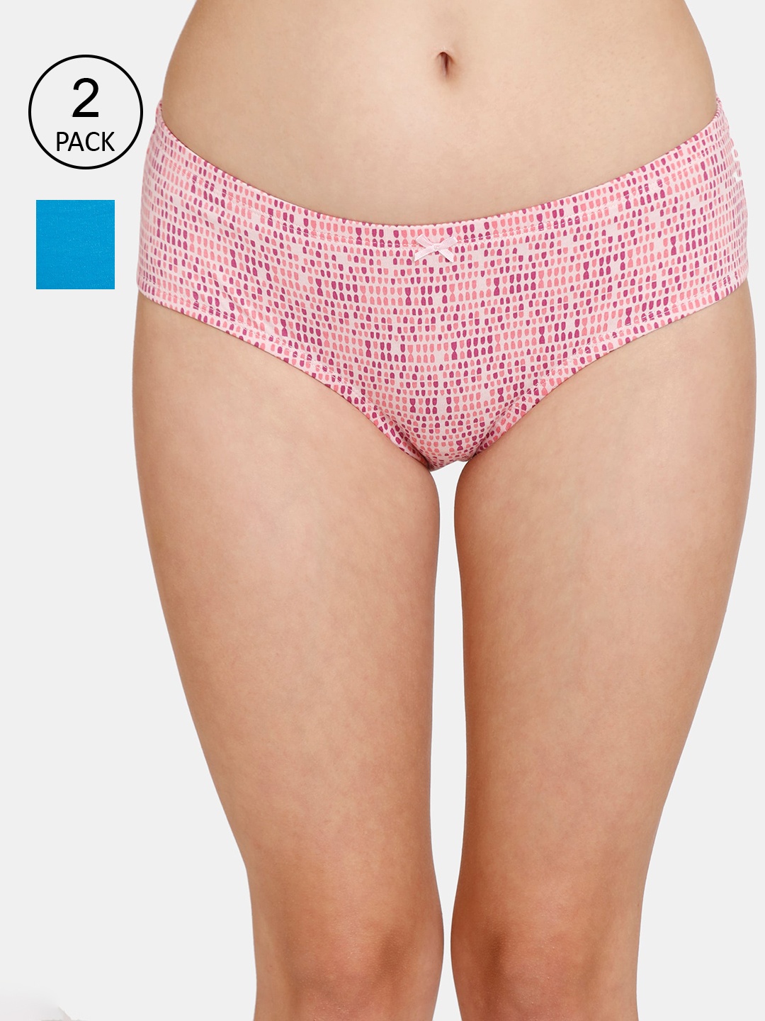 

Rosaline by Zivame Women Pack Of 3 Assorted Pure Cotton Hipster Briefs