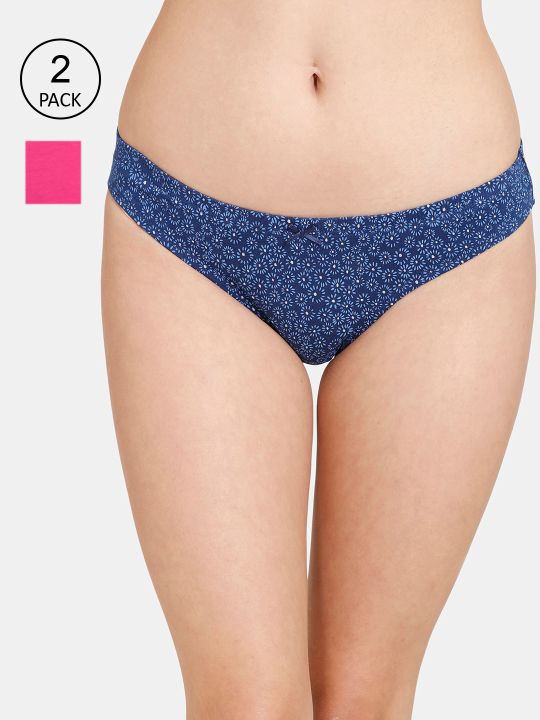

Rosaline by Zivame Women Pack of 2 Solid Pure Cotton Bikini Briefs RO2041FASHHASRT-Multi