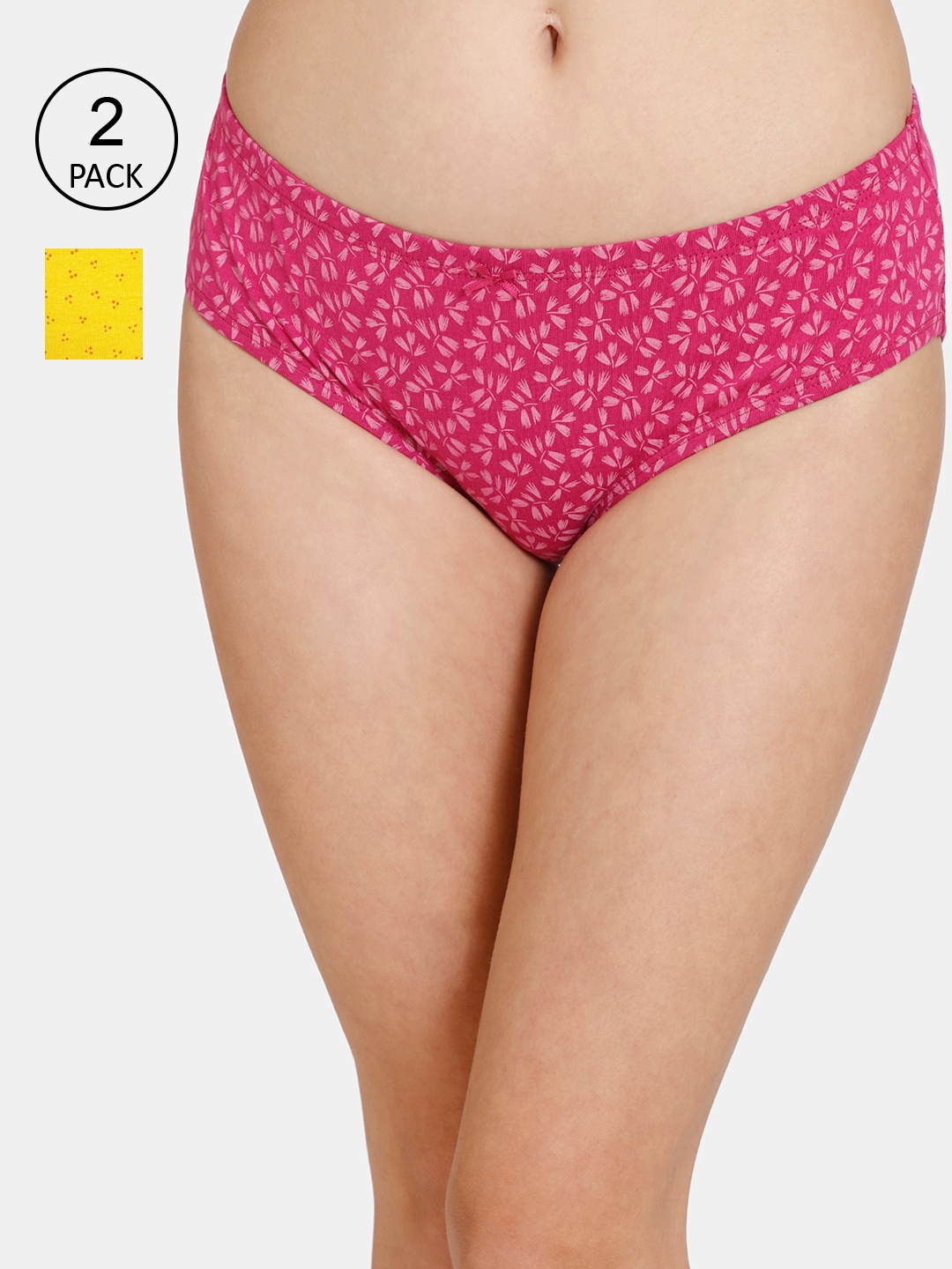 

Rosaline by Zivame Women Pack of 2 Assorted Pure Cotton Hipster Briefs