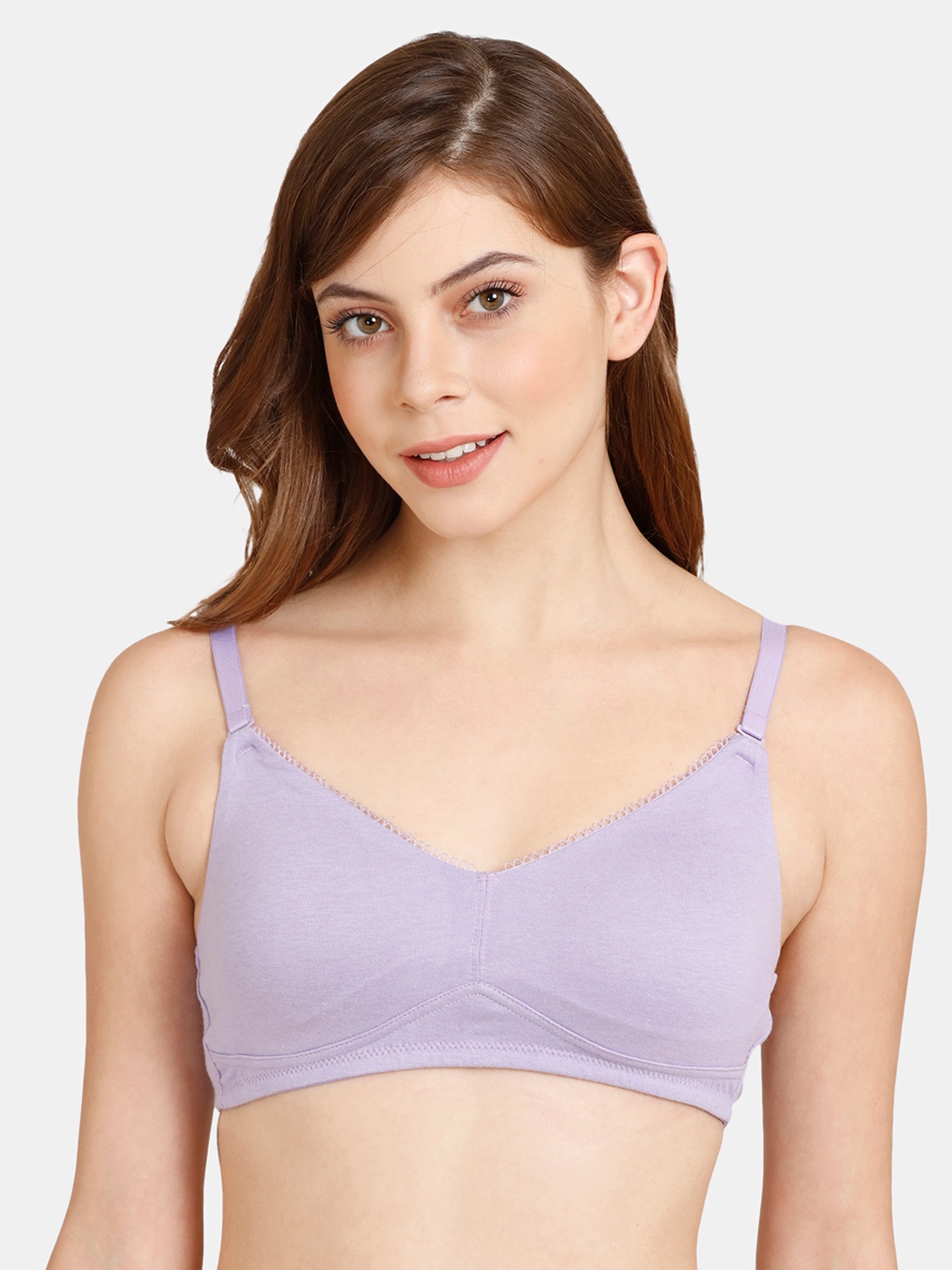 

Rosaline by Zivame Purple Solid Non Padded Non-Wired T-shirt Bra