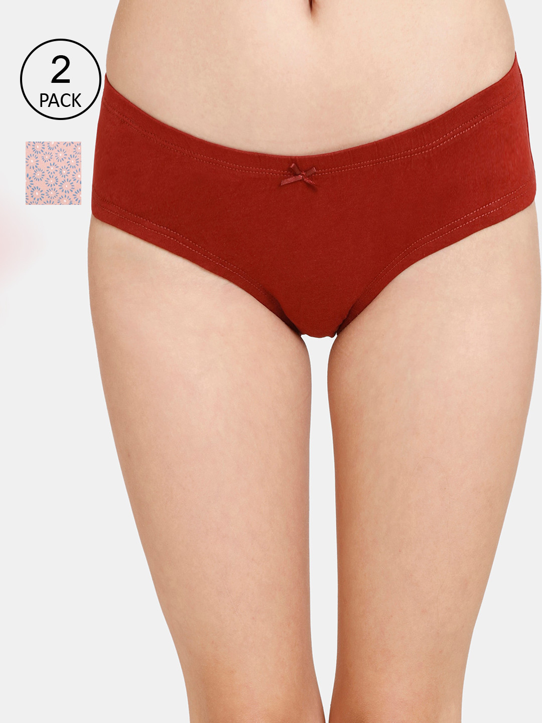 

Rosaline by Zivame Pack of 2 Assorted Cotton Basic Briefs RO2046FASHZBLUE