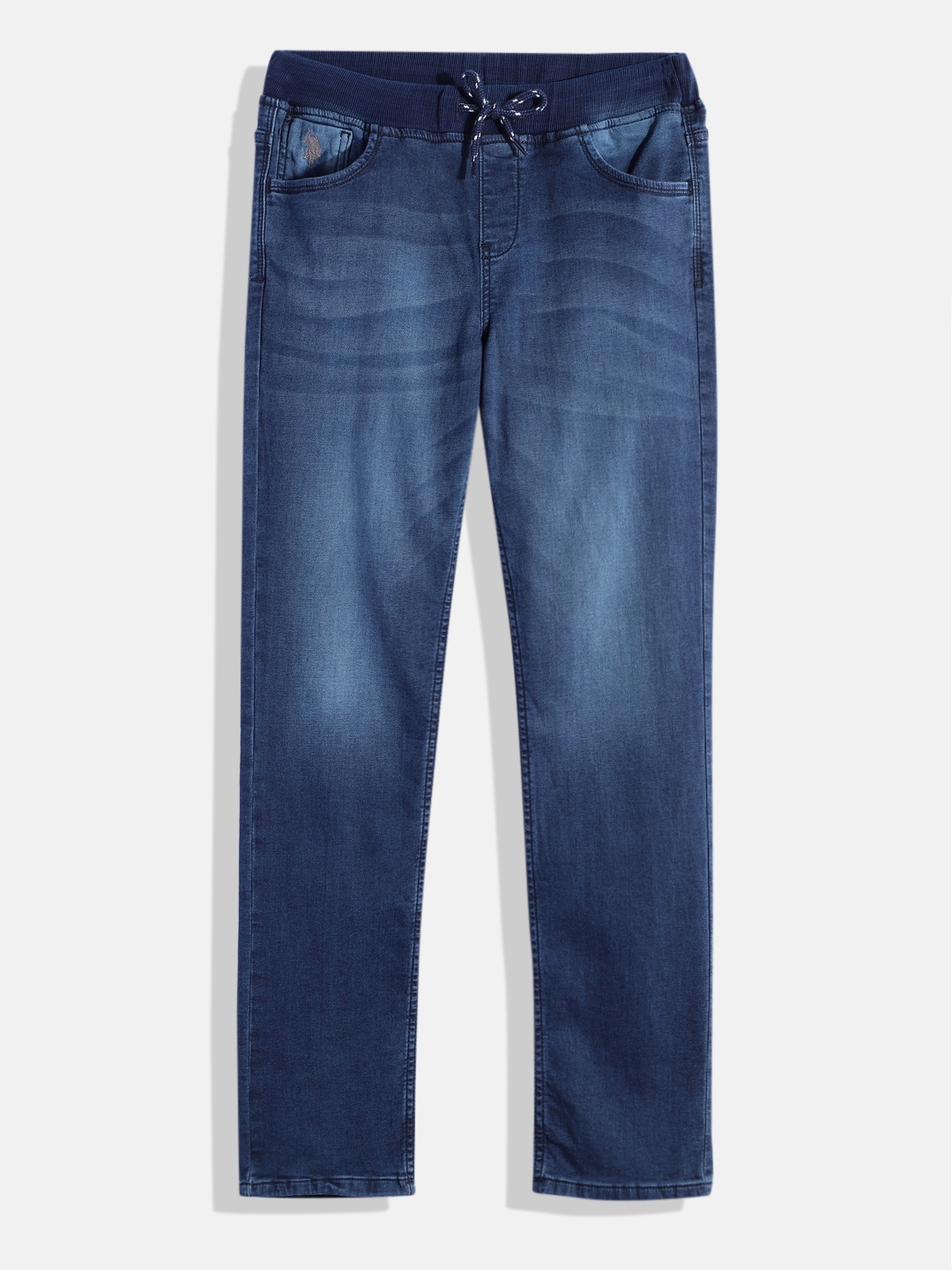 

U.S. Polo Assn. Kids Boys Slim Fit Clean Look Stretchable Jeans, Blue