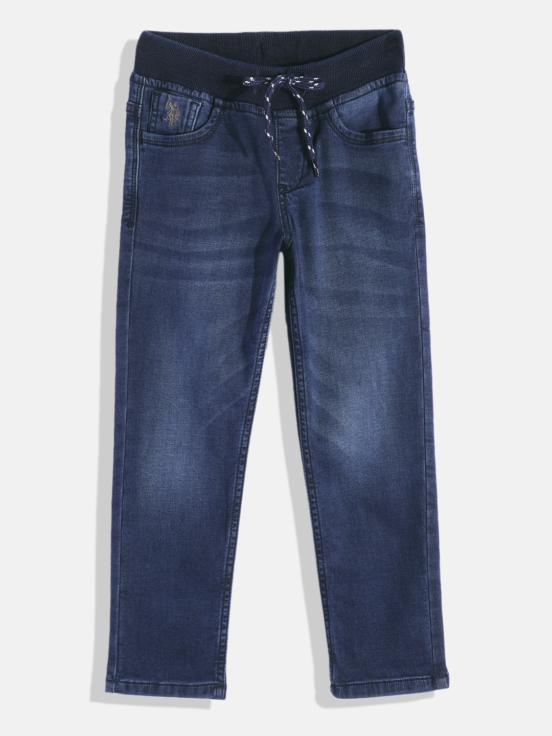 

U.S.Polo Assn. Kids Boys Blue Slim Fit Light Fade Stretchable Jeans