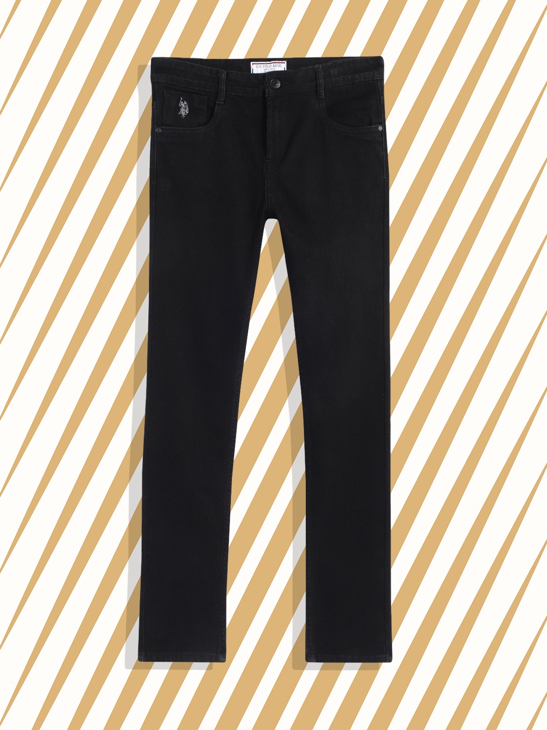 

U.S. Polo Assn. Kids Boys Black Skinny Fit Clean Look Stretchable Jeans