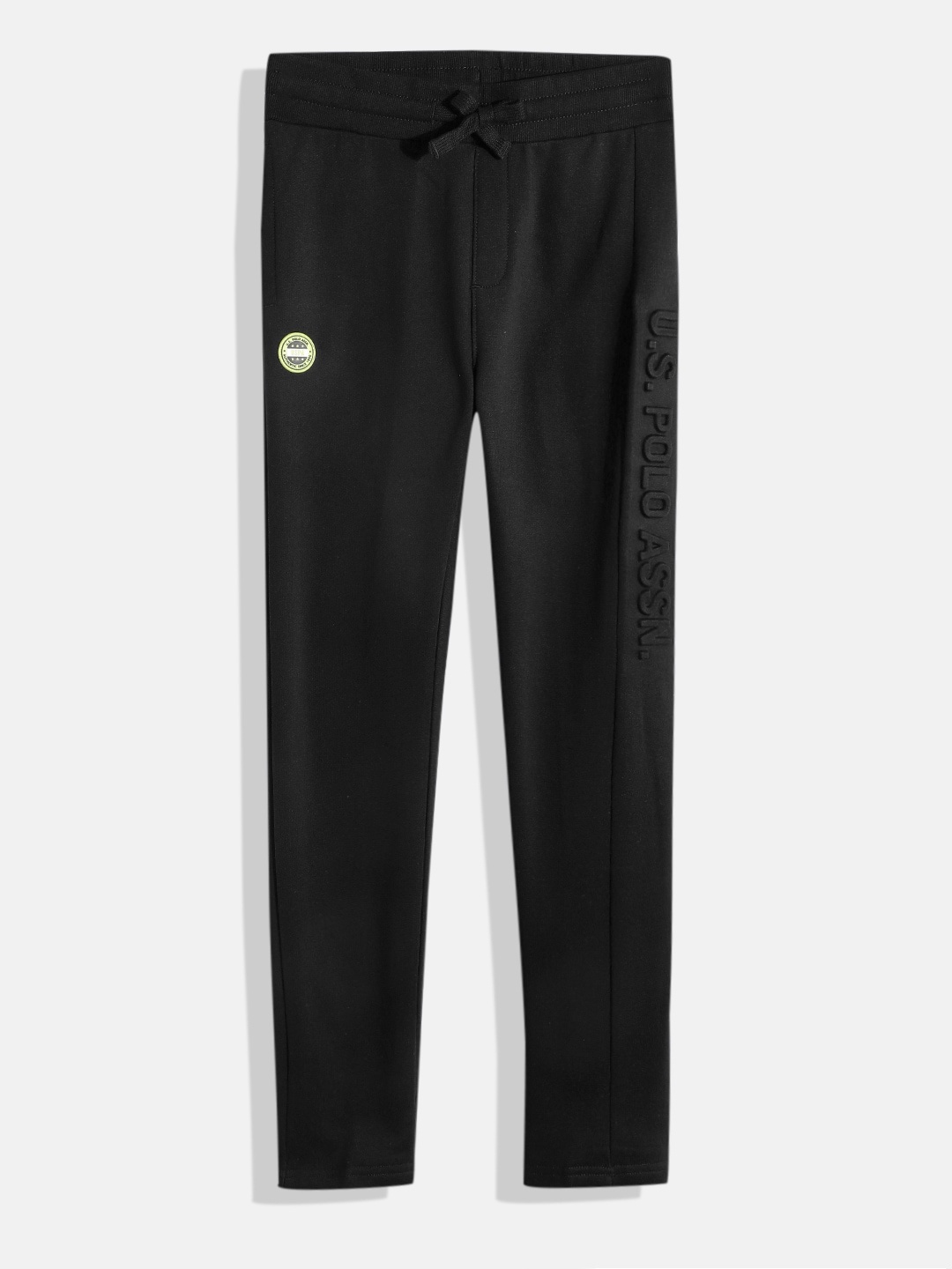 

U.S. Polo Assn. Kids Boys Brand Logo Embossed Joggers, Black