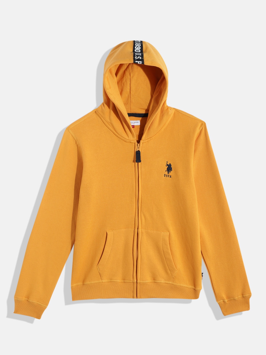 

U.S. Polo Assn. Kids Boys Yellow Hooded Sweatshirt