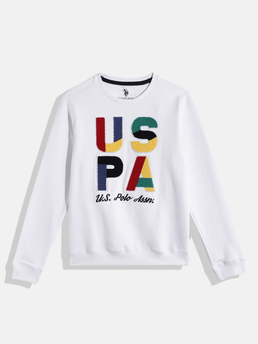 

U S Polo Assn Kids Boys White Embroidered Sweatshirt