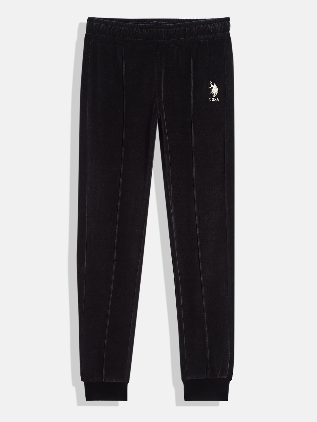 

U.S. Polo Assn. Kids Girls Solid Joggers, Black