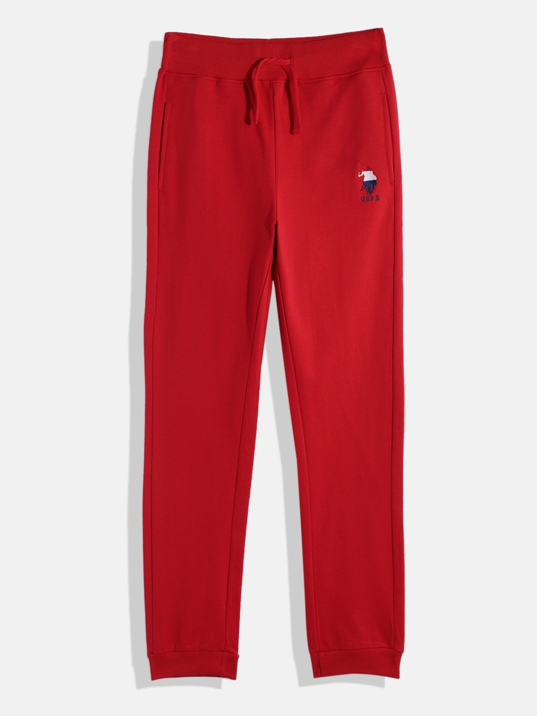 

U.S. Polo Assn. Kids Girls Red Solid Joggers