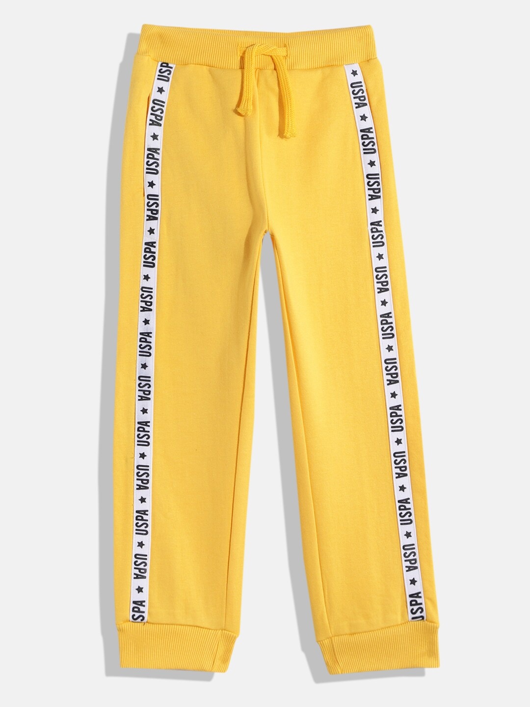 

U.S. Polo Assn. Kids Girls Side Taped Joggers, Yellow