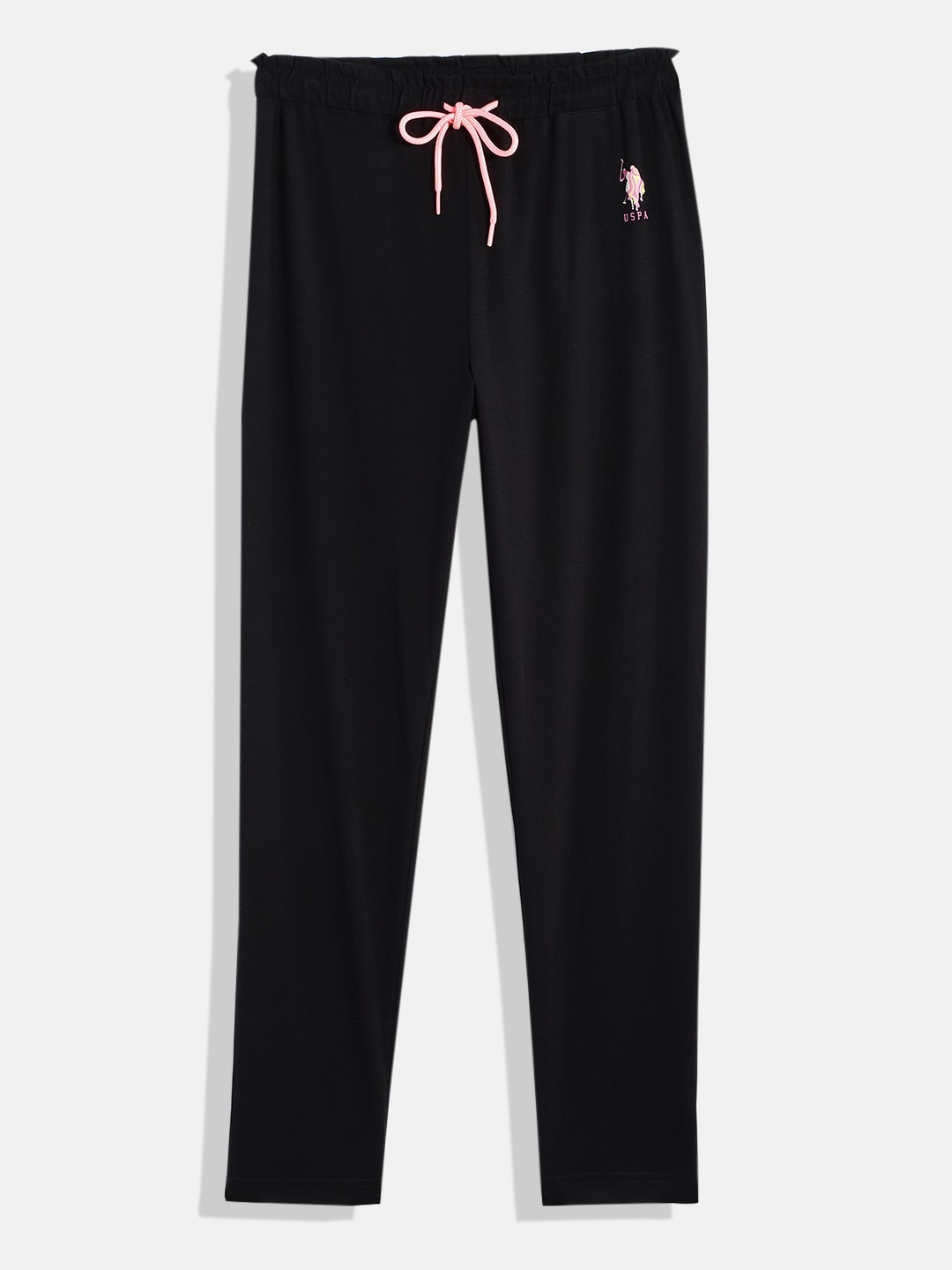 

U.S. Polo Assn. Kids Girls Solid Track Pants, Black