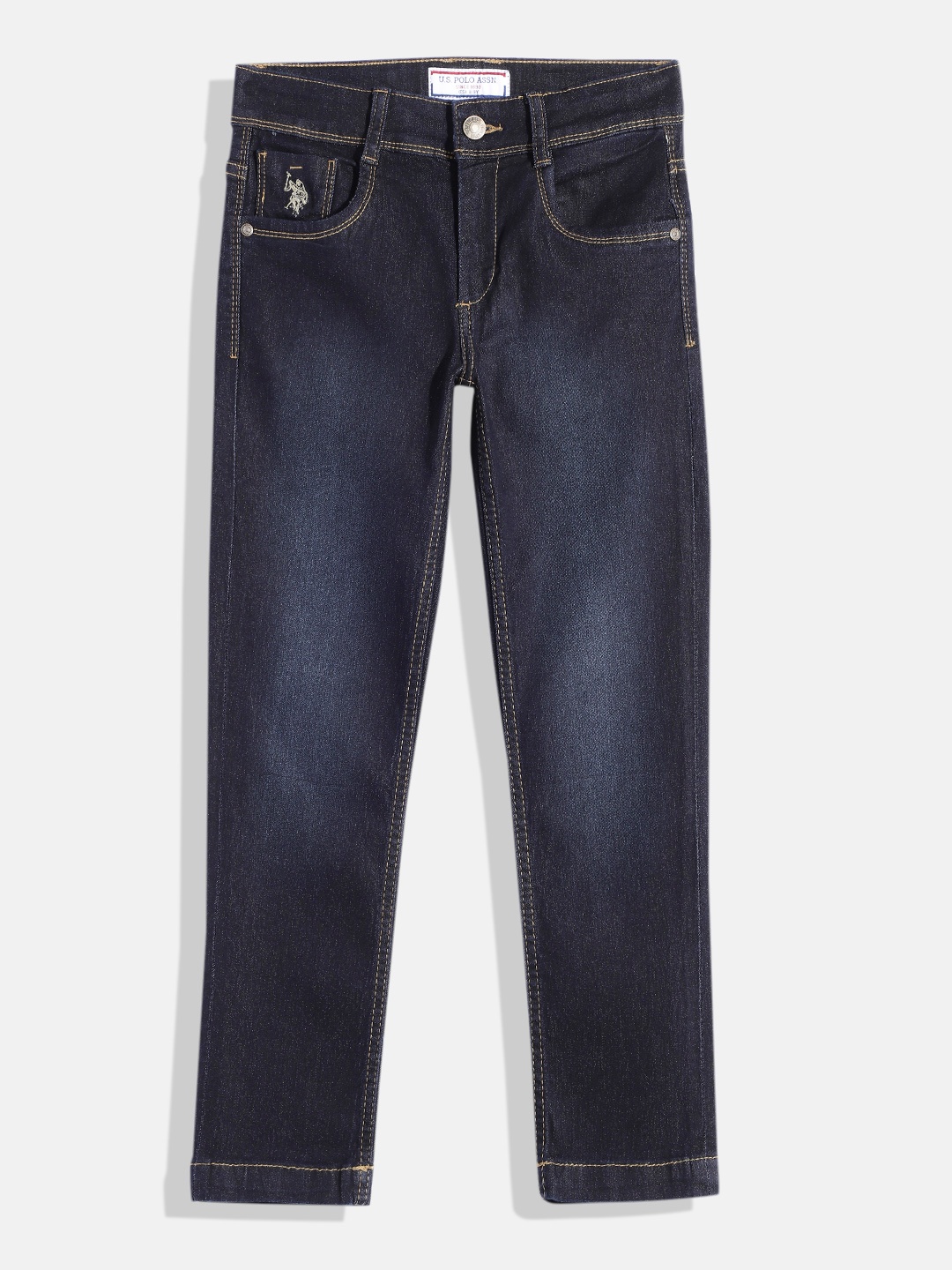 

U.S. Polo Assn. Kids Boys Skinny Fit Light Fade Stretchable Jeans, Blue