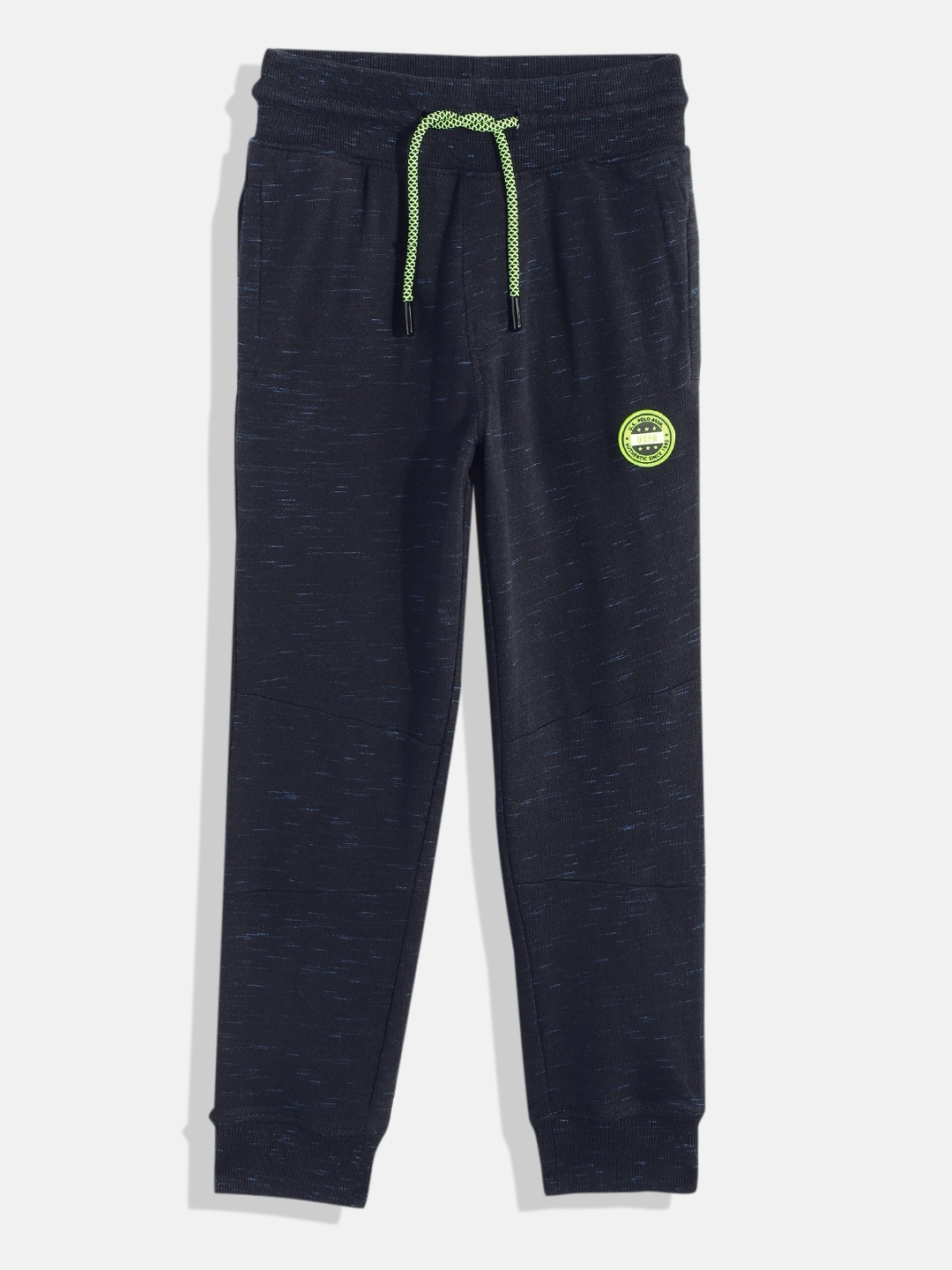 

U.S. Polo Assn. Kids Boys Navy Blue Printed Joggers