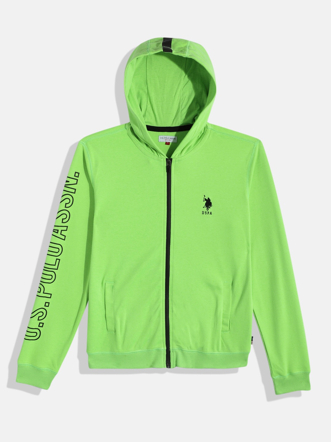 

U.S. Polo Assn. Kids Boys Green Solid Sweatshirt