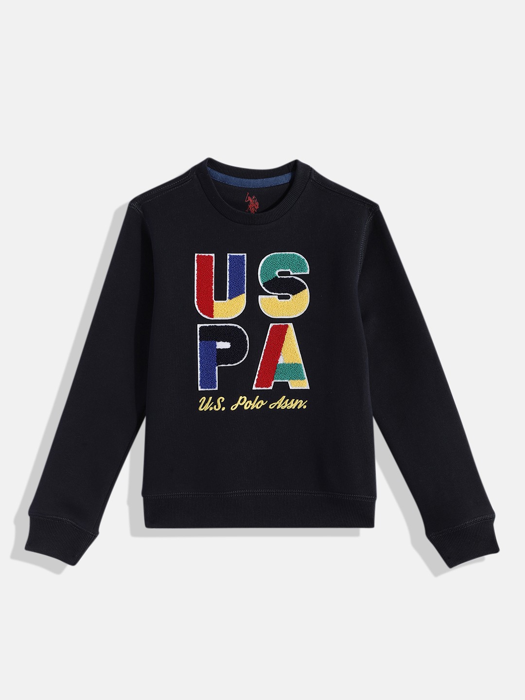 

U S Polo Assn Kids Boys Navy Blue Applique Design Sweatshirt