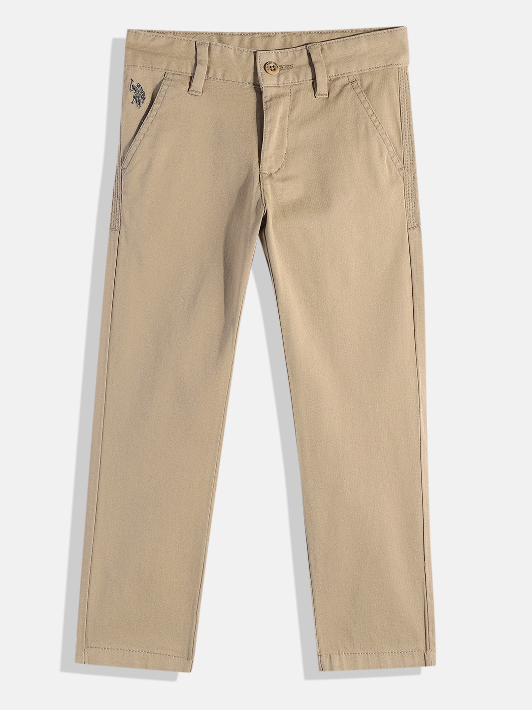 

U.S.Polo Assn. Kids Boys Beige Regular Fit Chinos