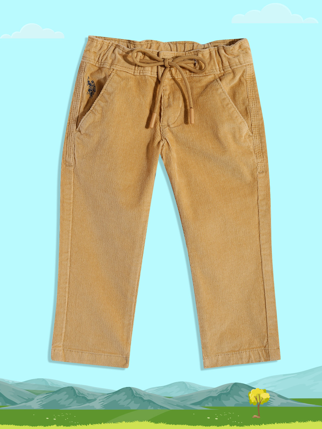 

U.S. Polo Assn. Kids Boys Beige Corduroy Trousers