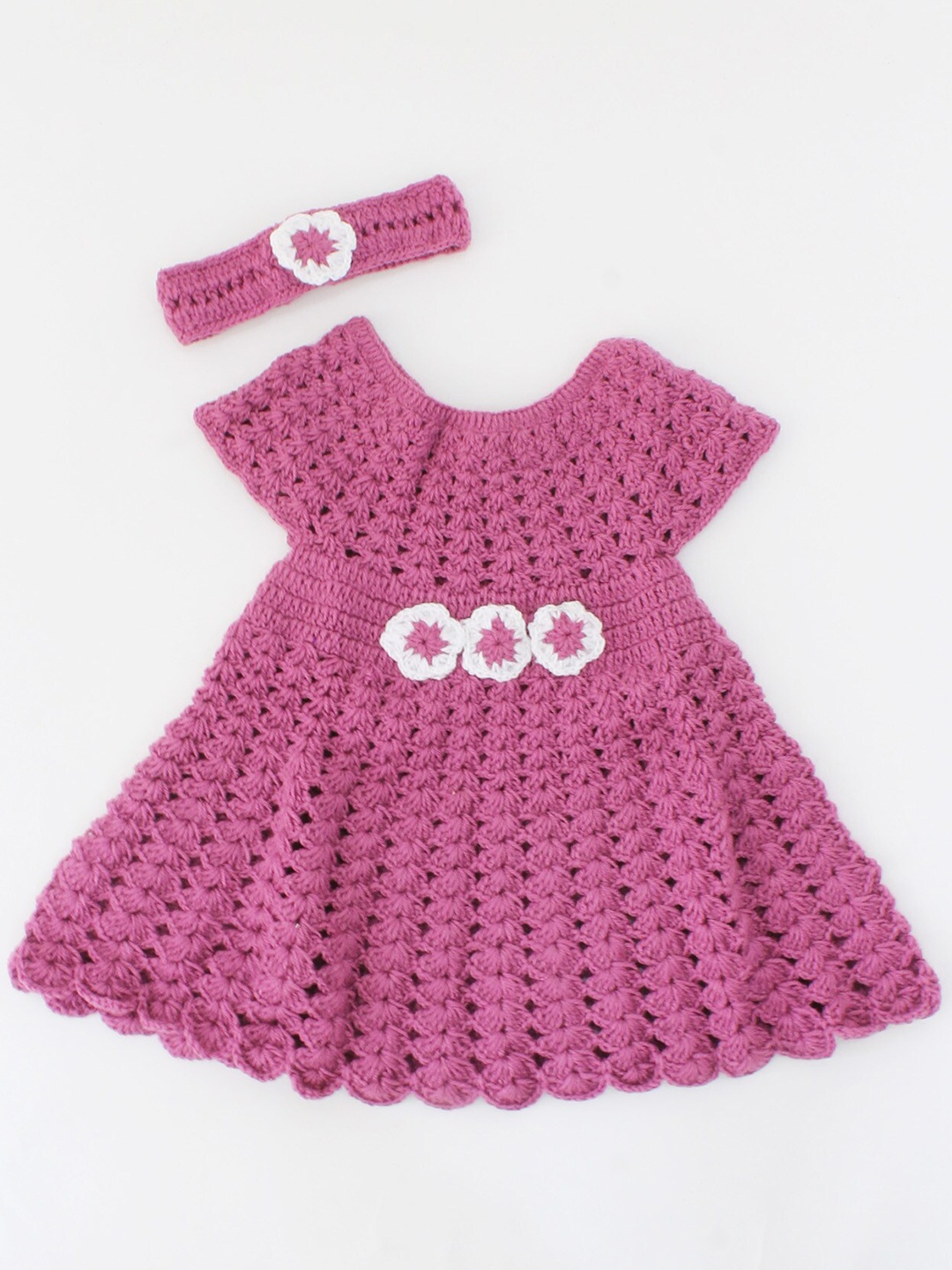 

Woonie Red Applique Dress