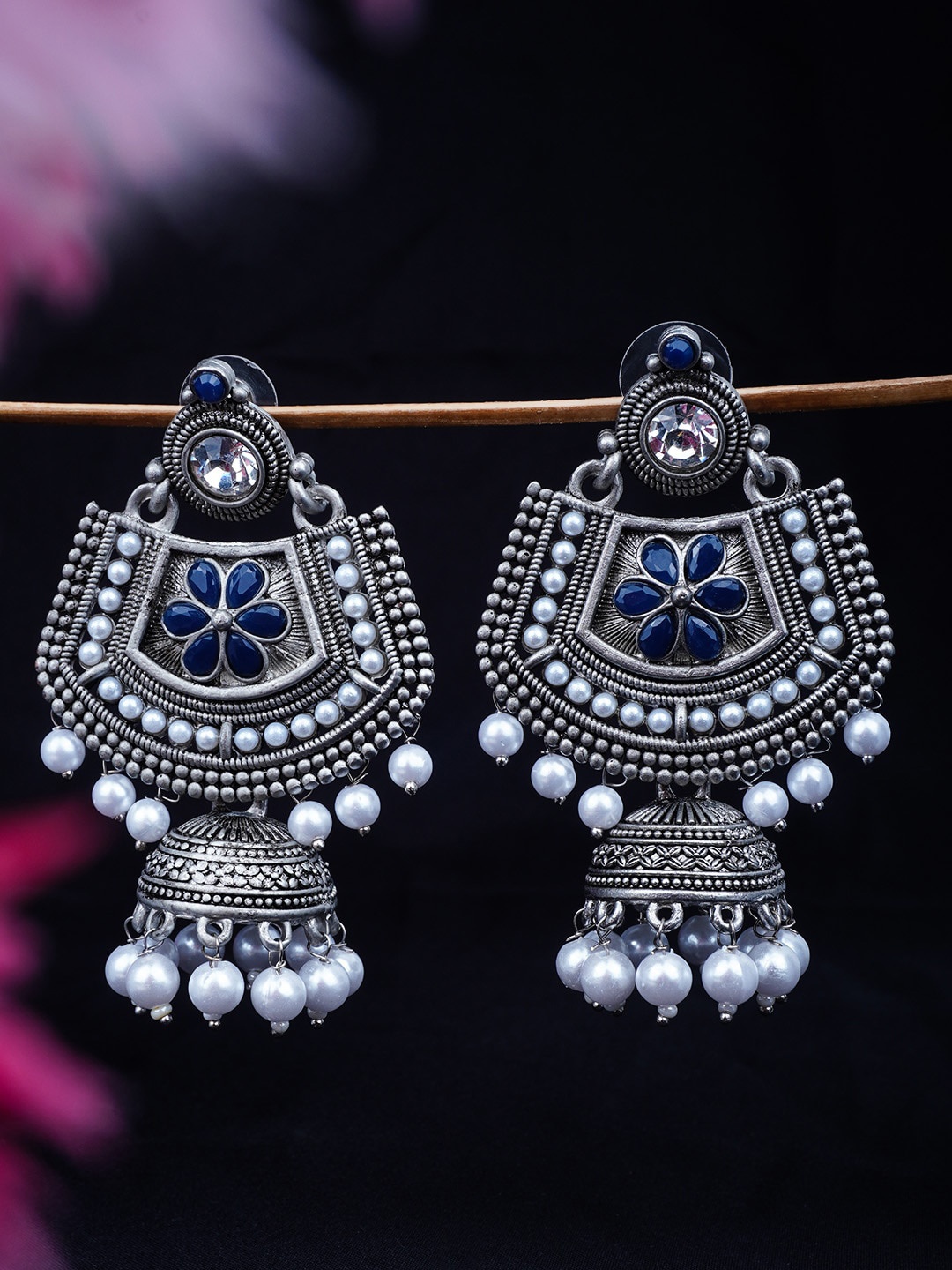 

Urmika Blue Classic Chandbalis Earrings