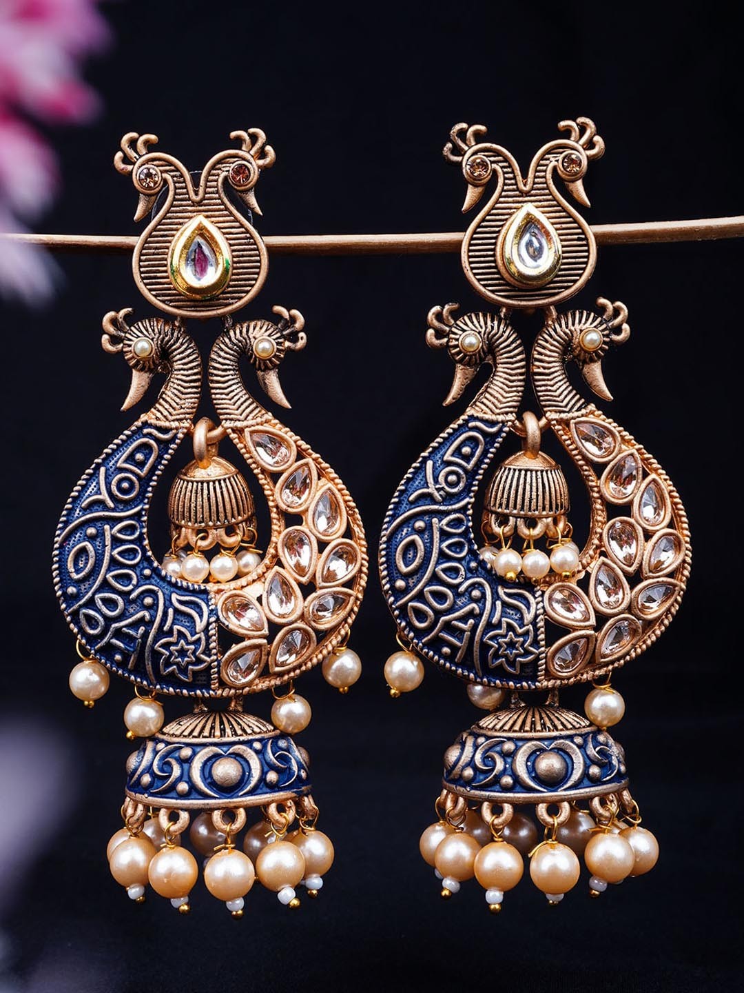 

Urmika Blue Classic JhumkaEarrings