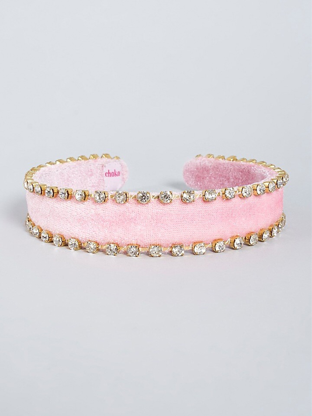 

Choko Girls Pink Embellished Velvet Hairband