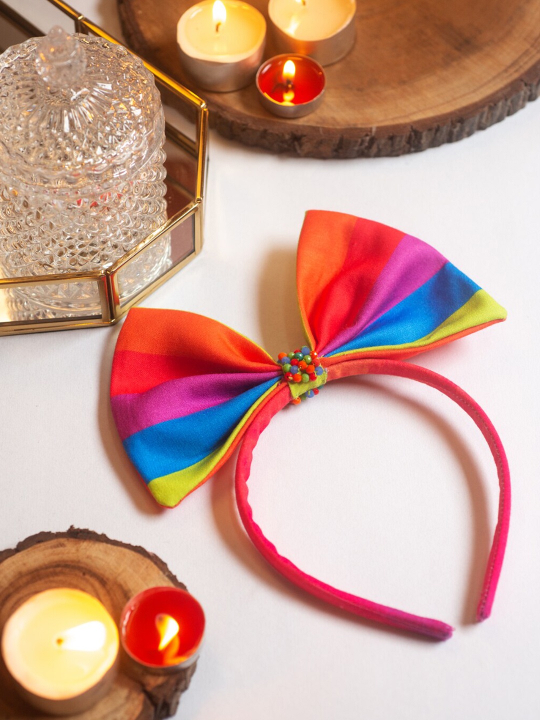 

Choko Girls Red & Green Embellished Hairband