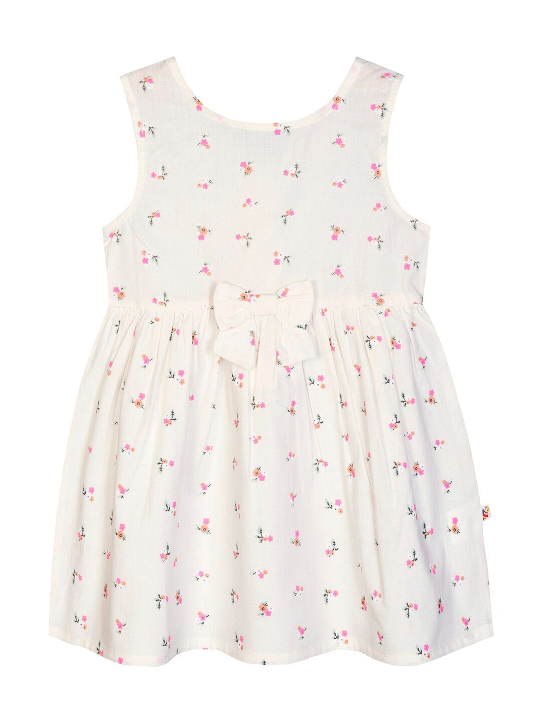 

Budding Bees White Peplum Dress