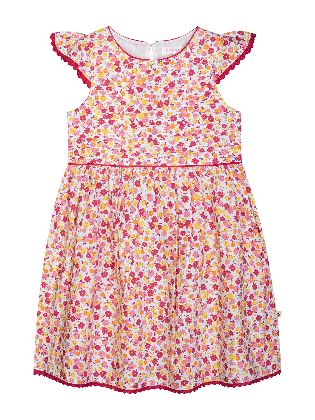 

Budding Bees Kids Girls Pink Floral A-Line Pleated Dress