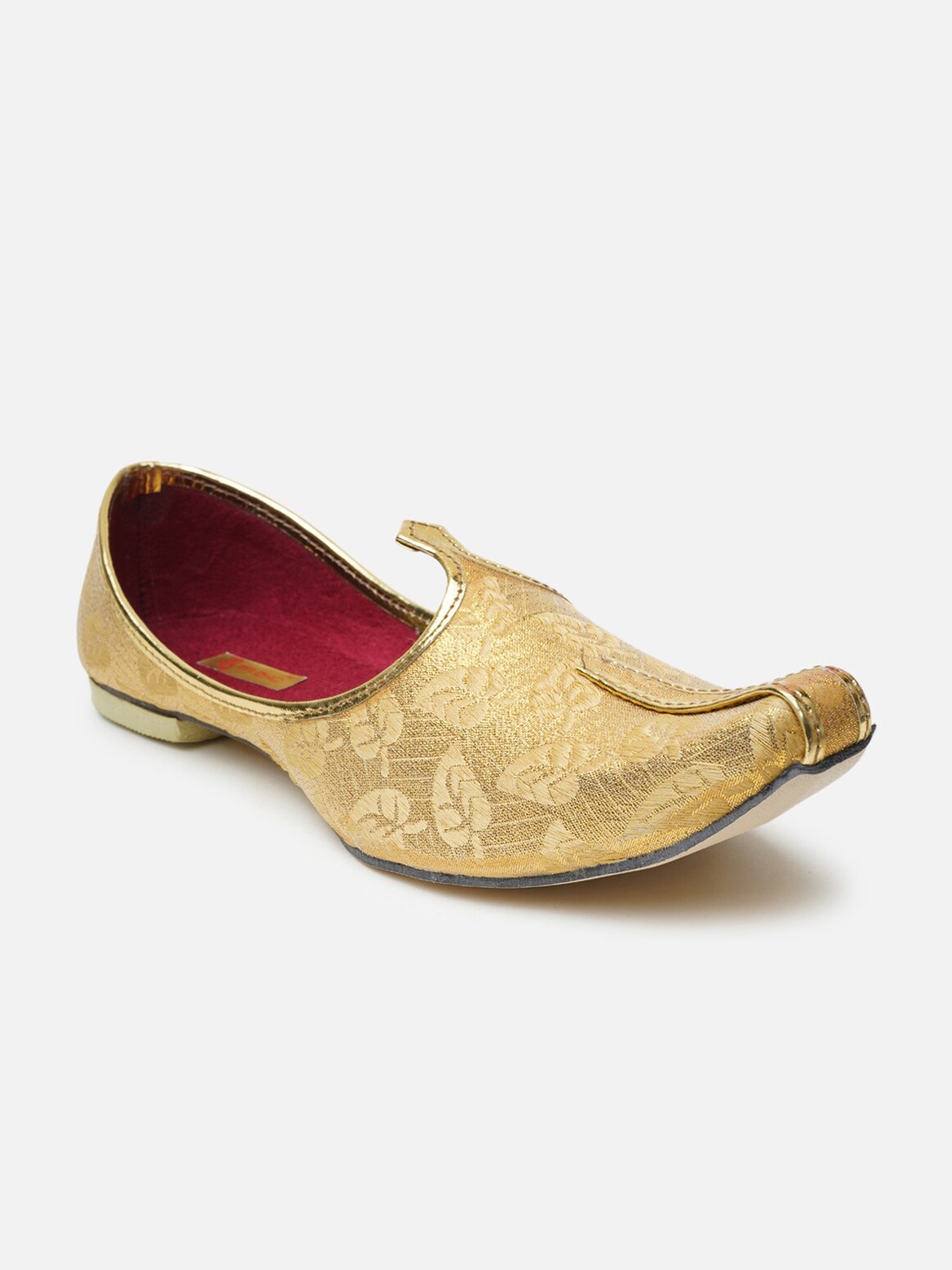 

Ta Chic Men Gold-Toned Woven Design Mojaris