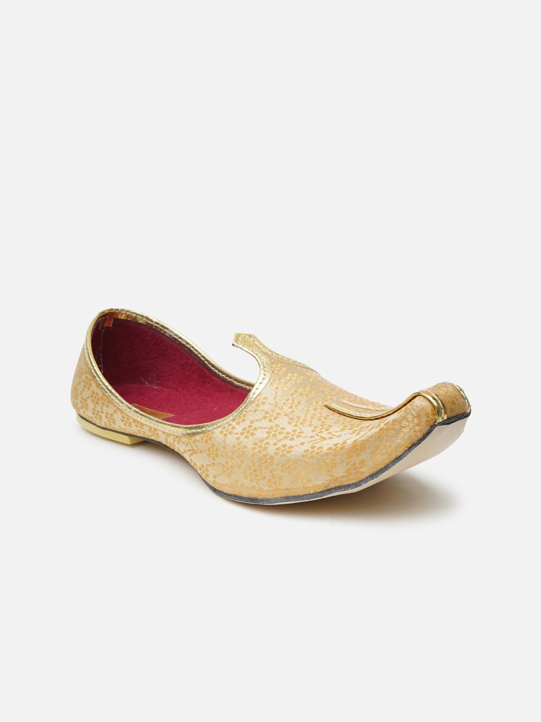 

Ta Chic Men Gold-Toned Woven Design Mojaris