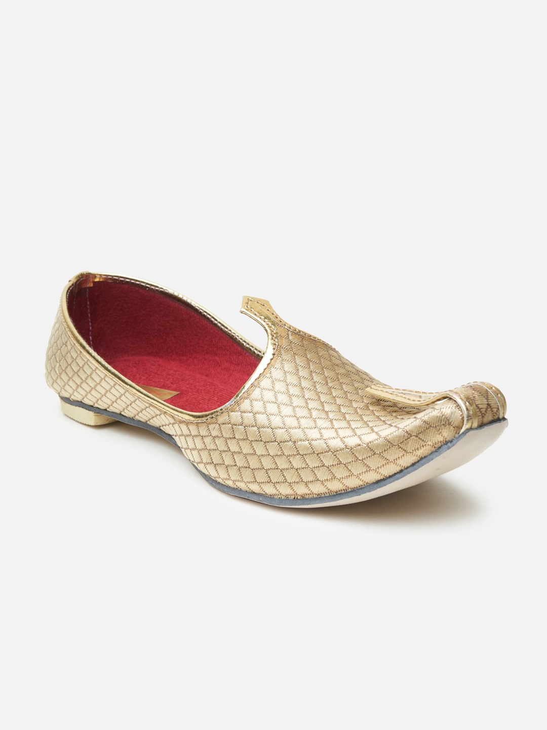

Ta Chic Men Gold-Toned Woven Design Mojaris