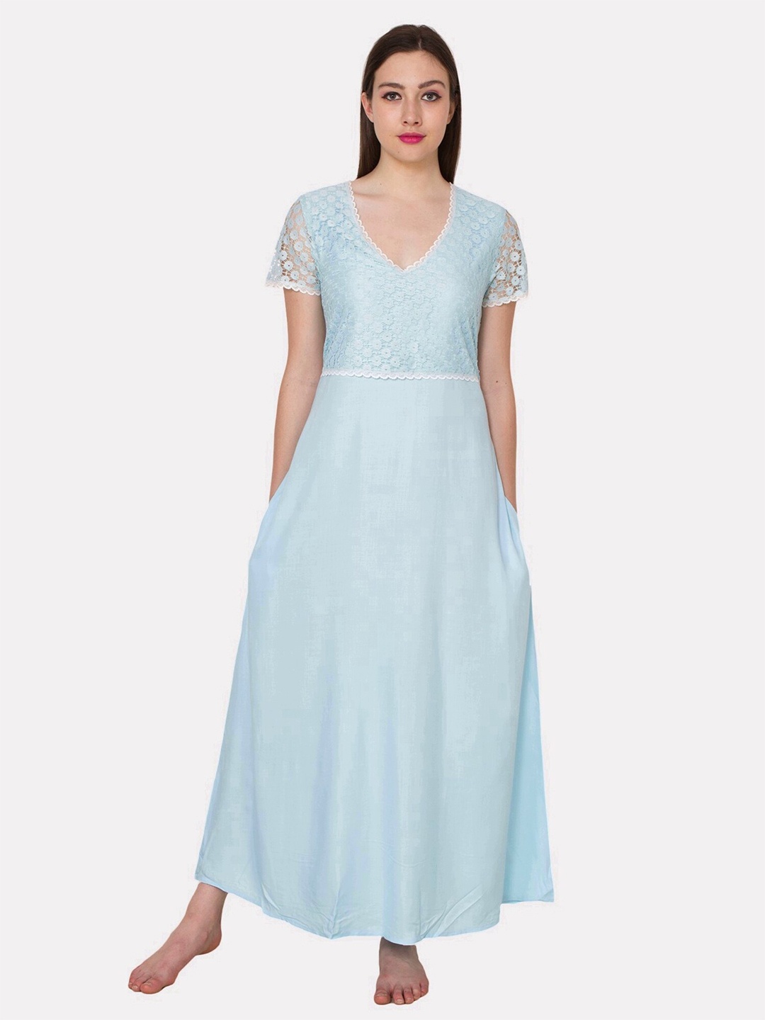 

PATRORNA Blue Maxi Nightdress